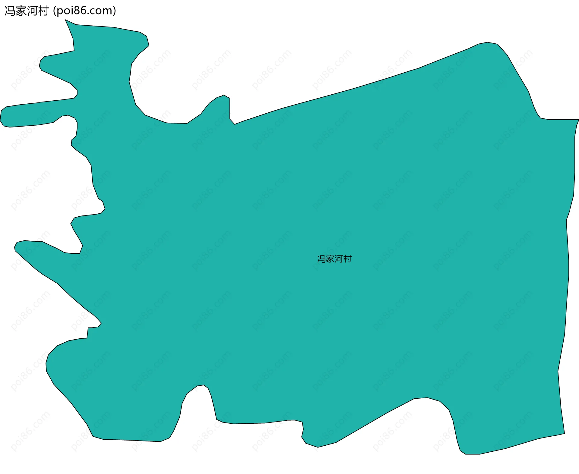 冯家河村边界地图