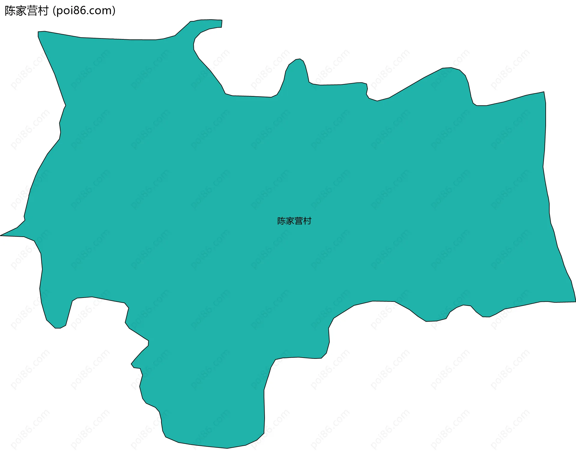 陈家营村边界地图