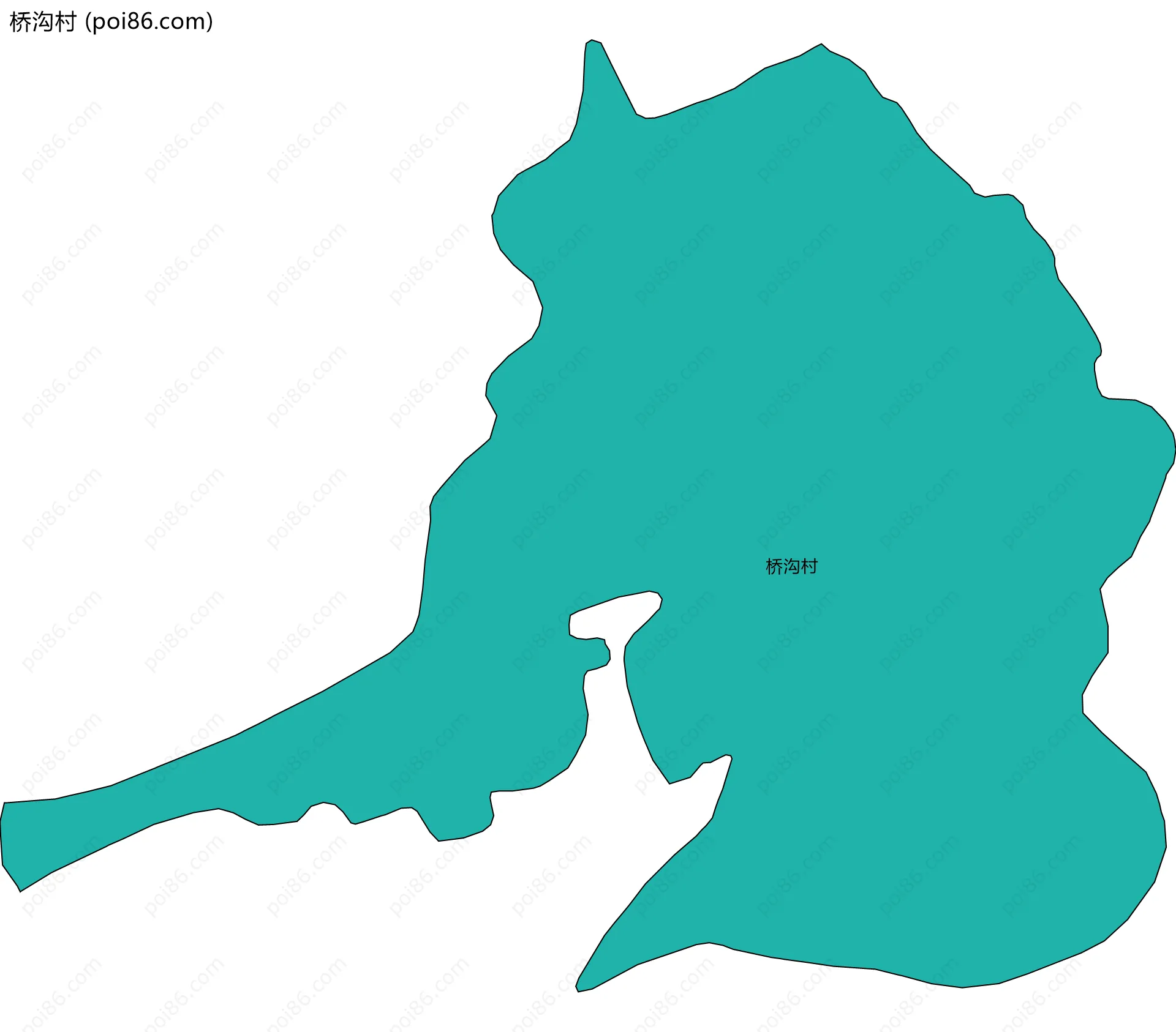 桥沟村边界地图