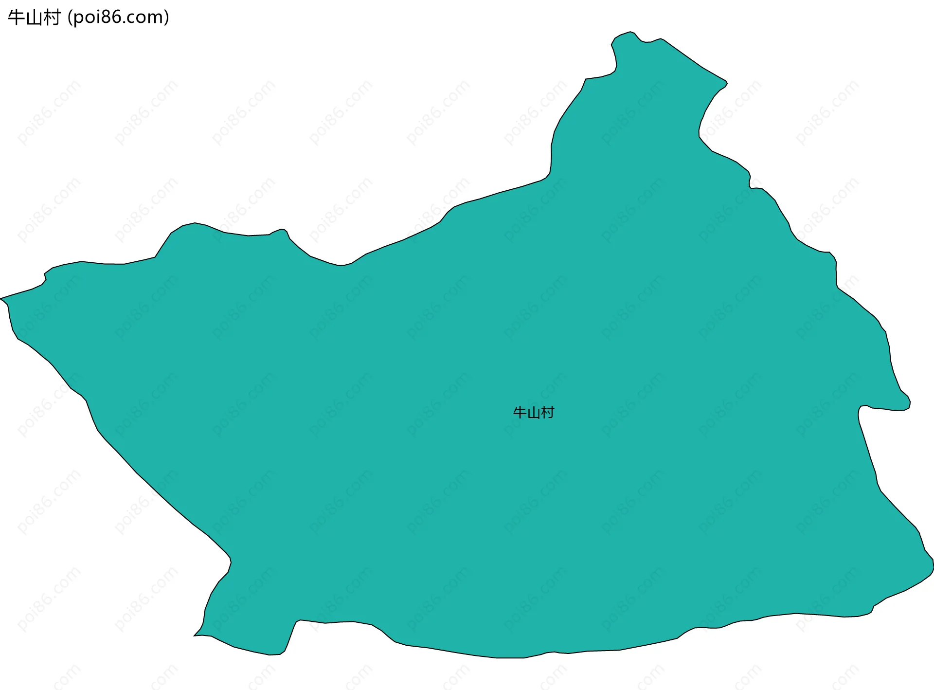 牛山村边界地图