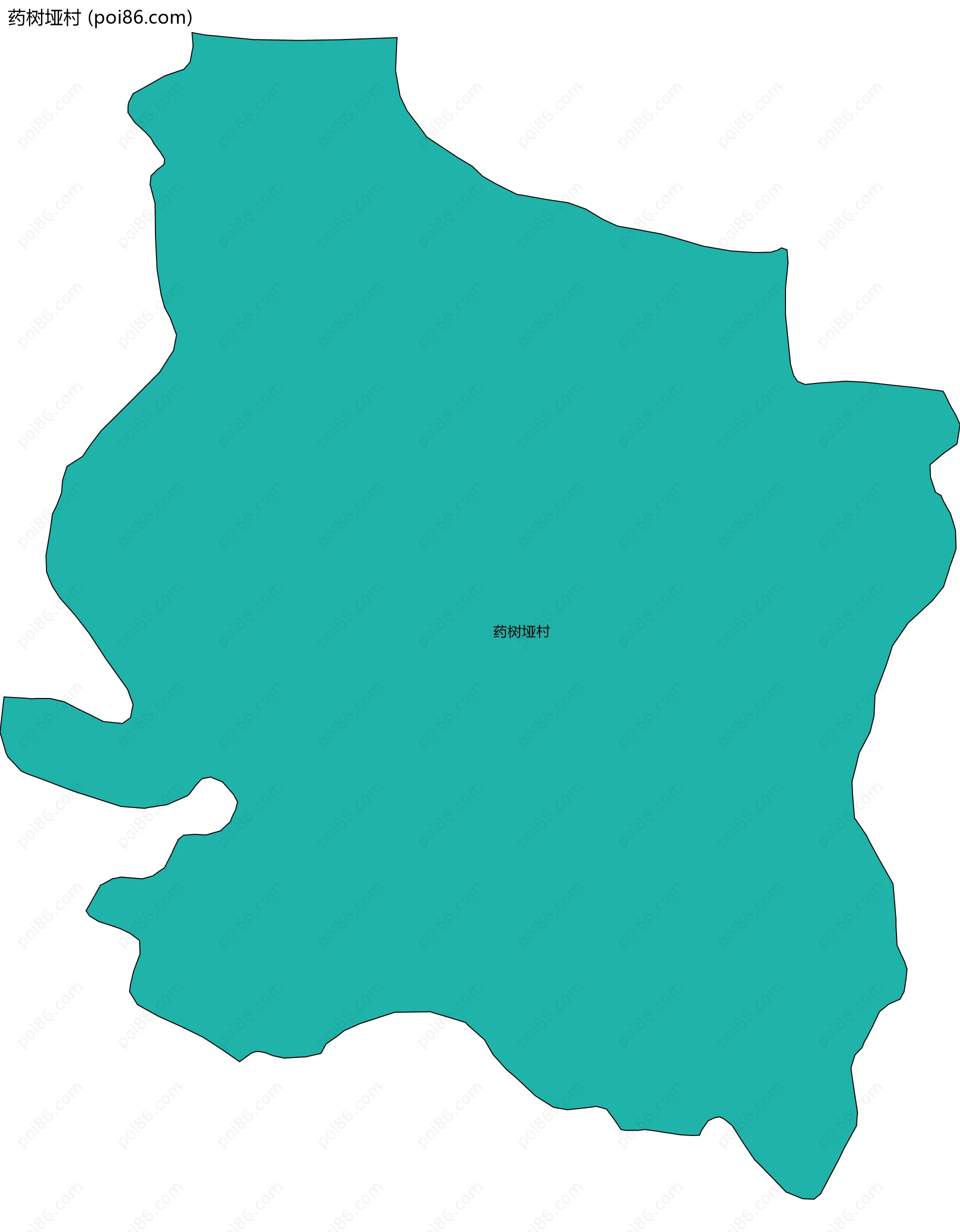 药树垭村边界地图