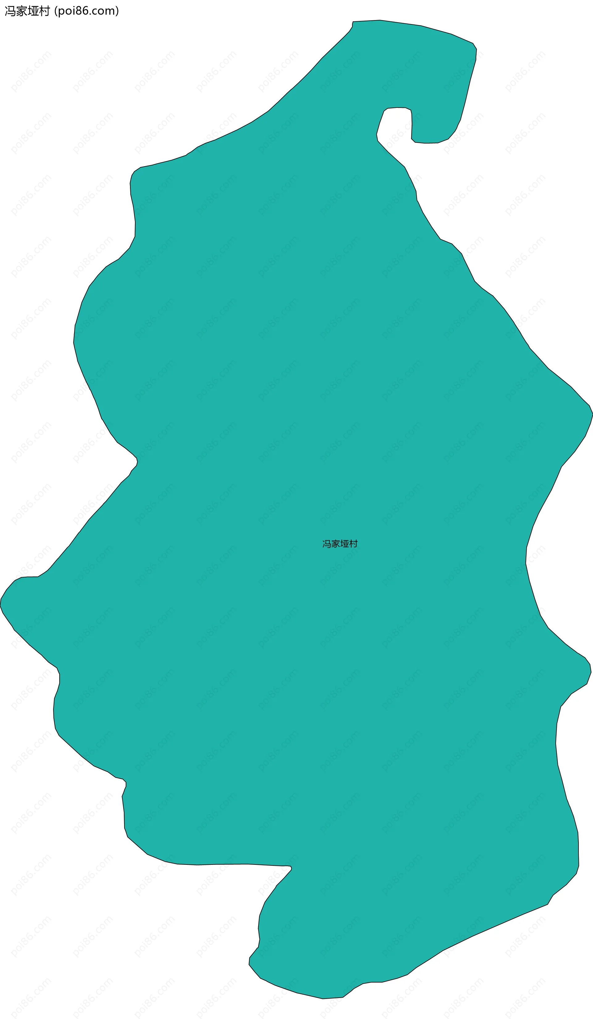 冯家垭村边界地图