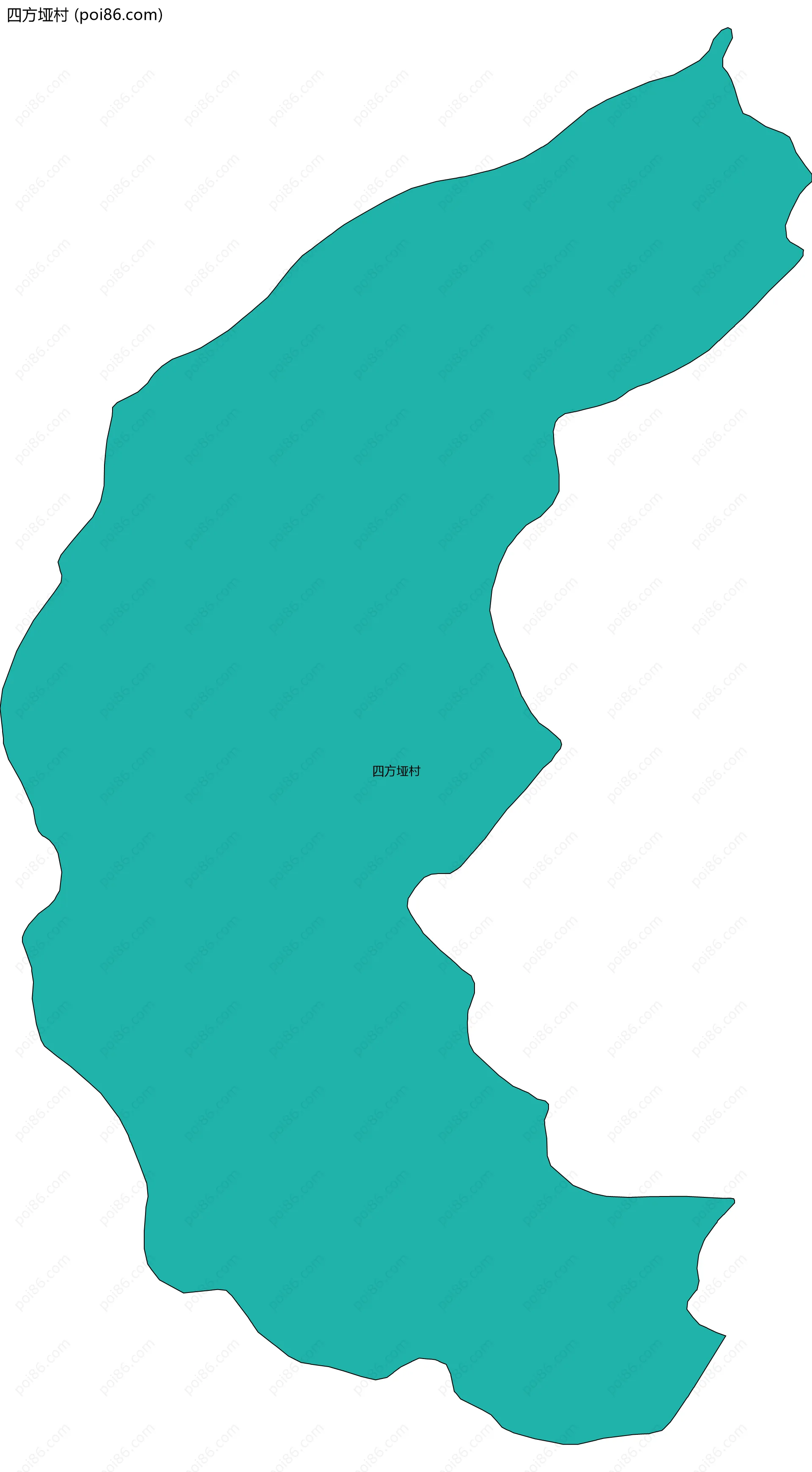 四方垭村边界地图