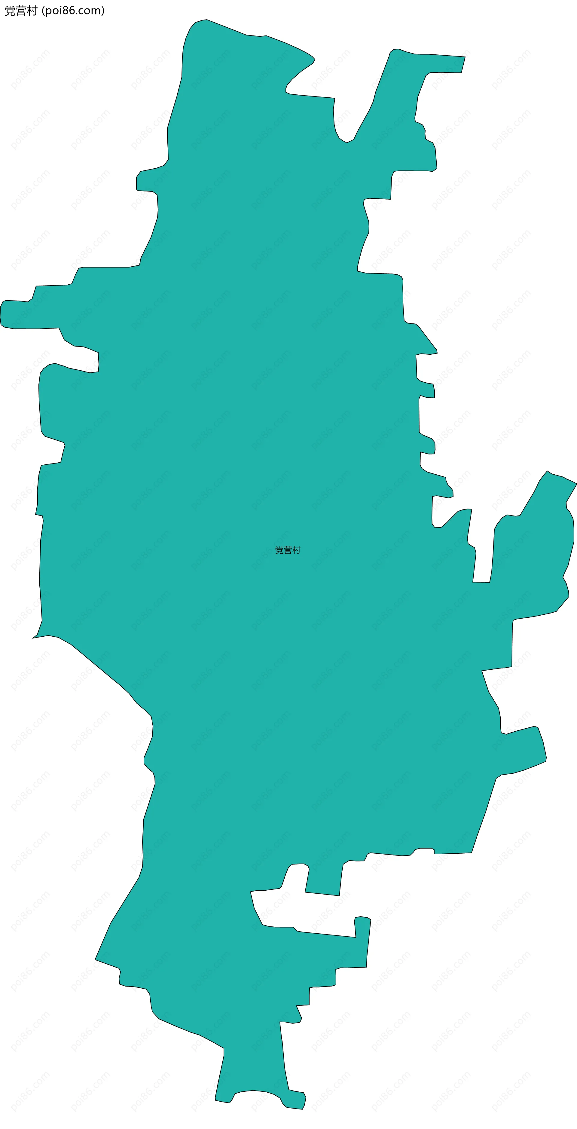 党营村边界地图