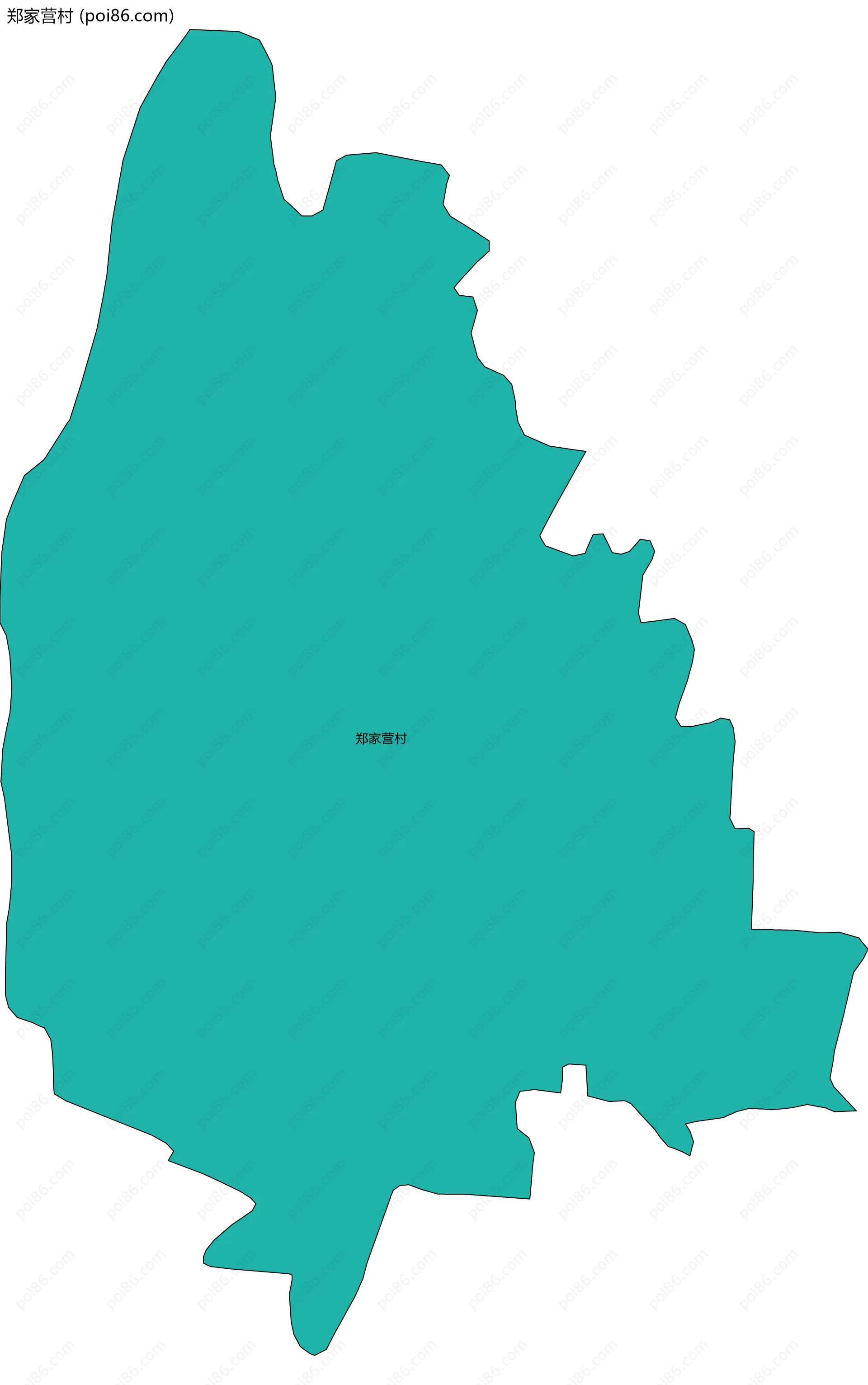 郑家营村边界地图
