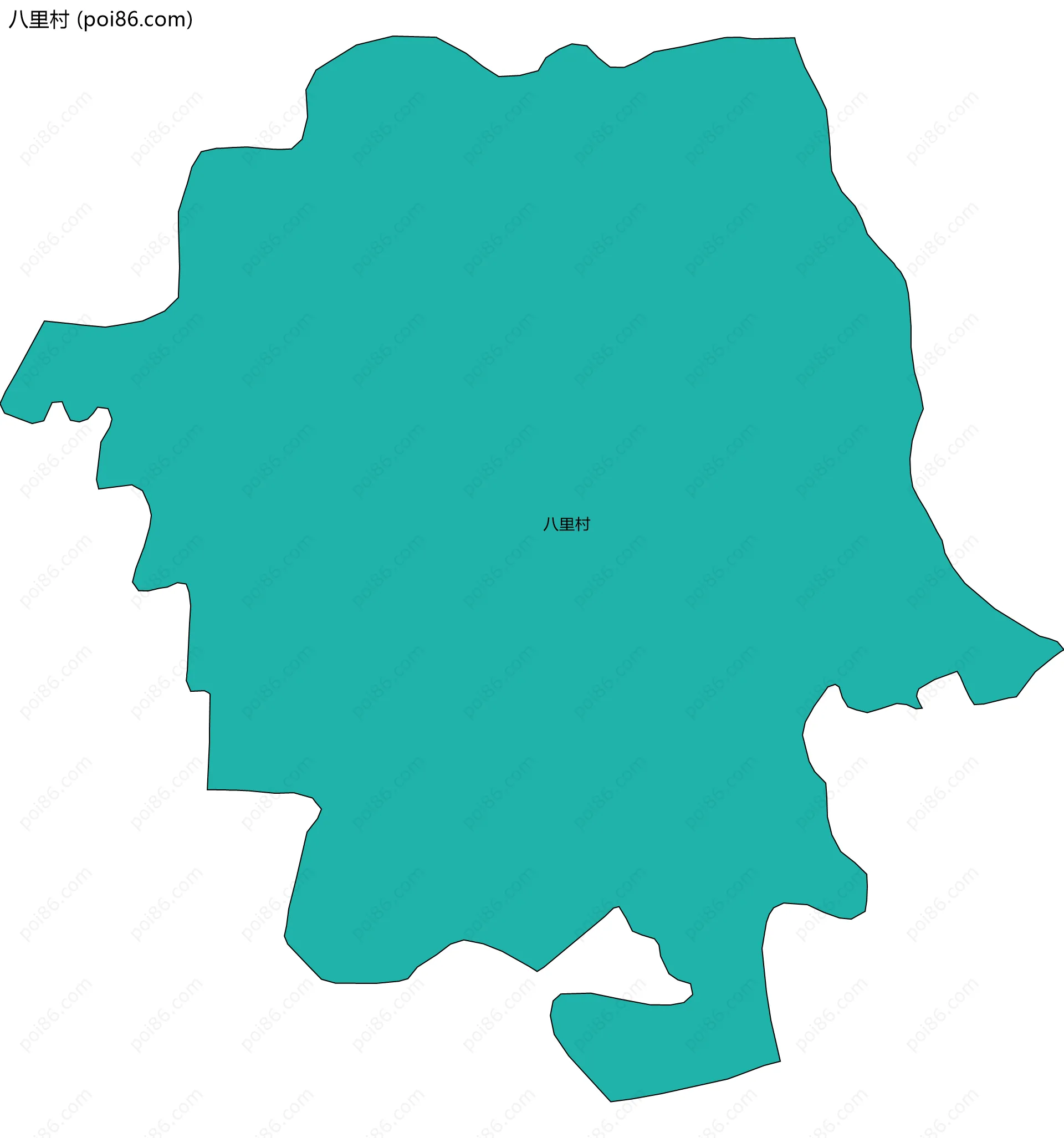 八里村边界地图