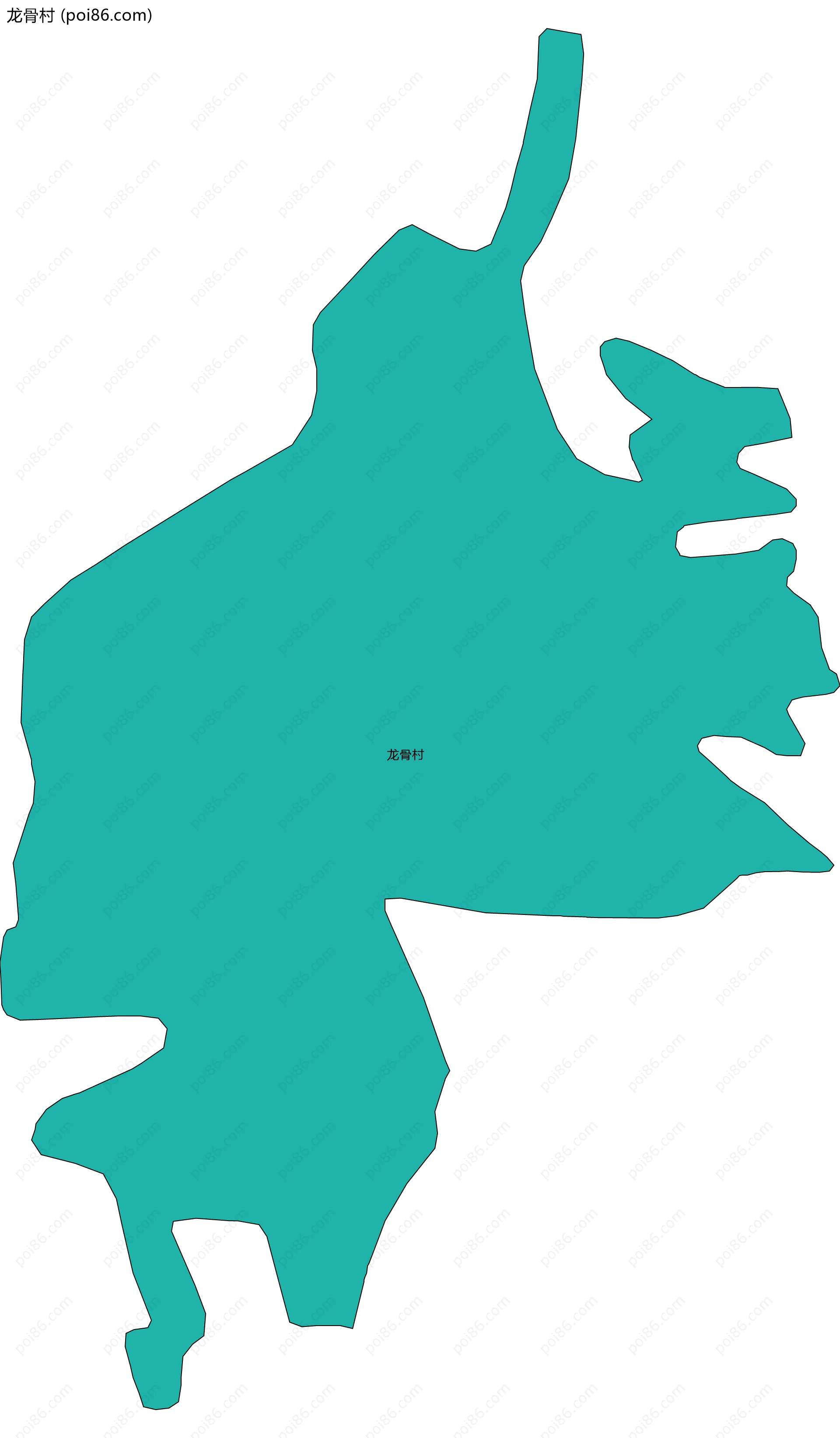 龙骨村边界地图