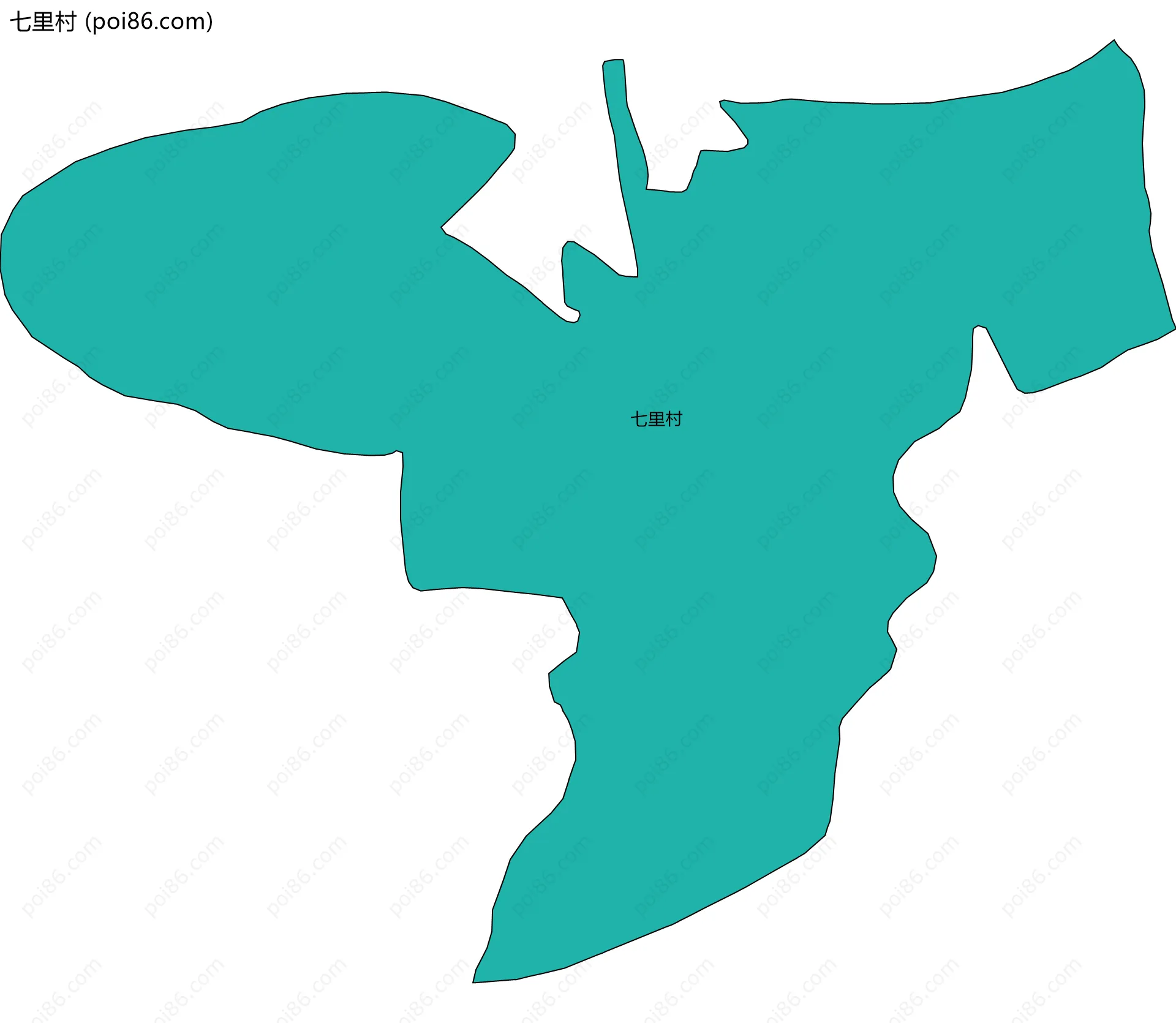 七里村边界地图
