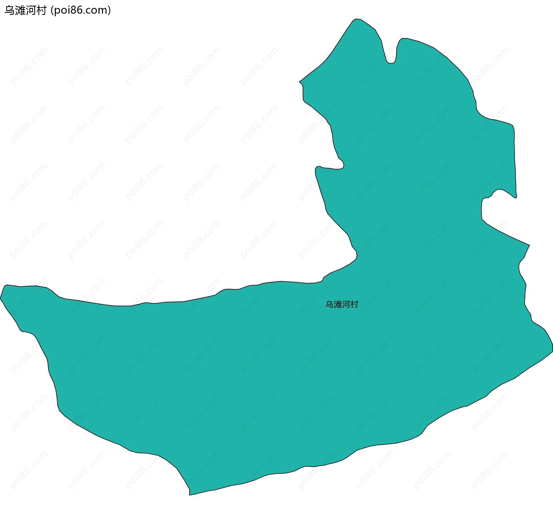 乌滩河村边界地图