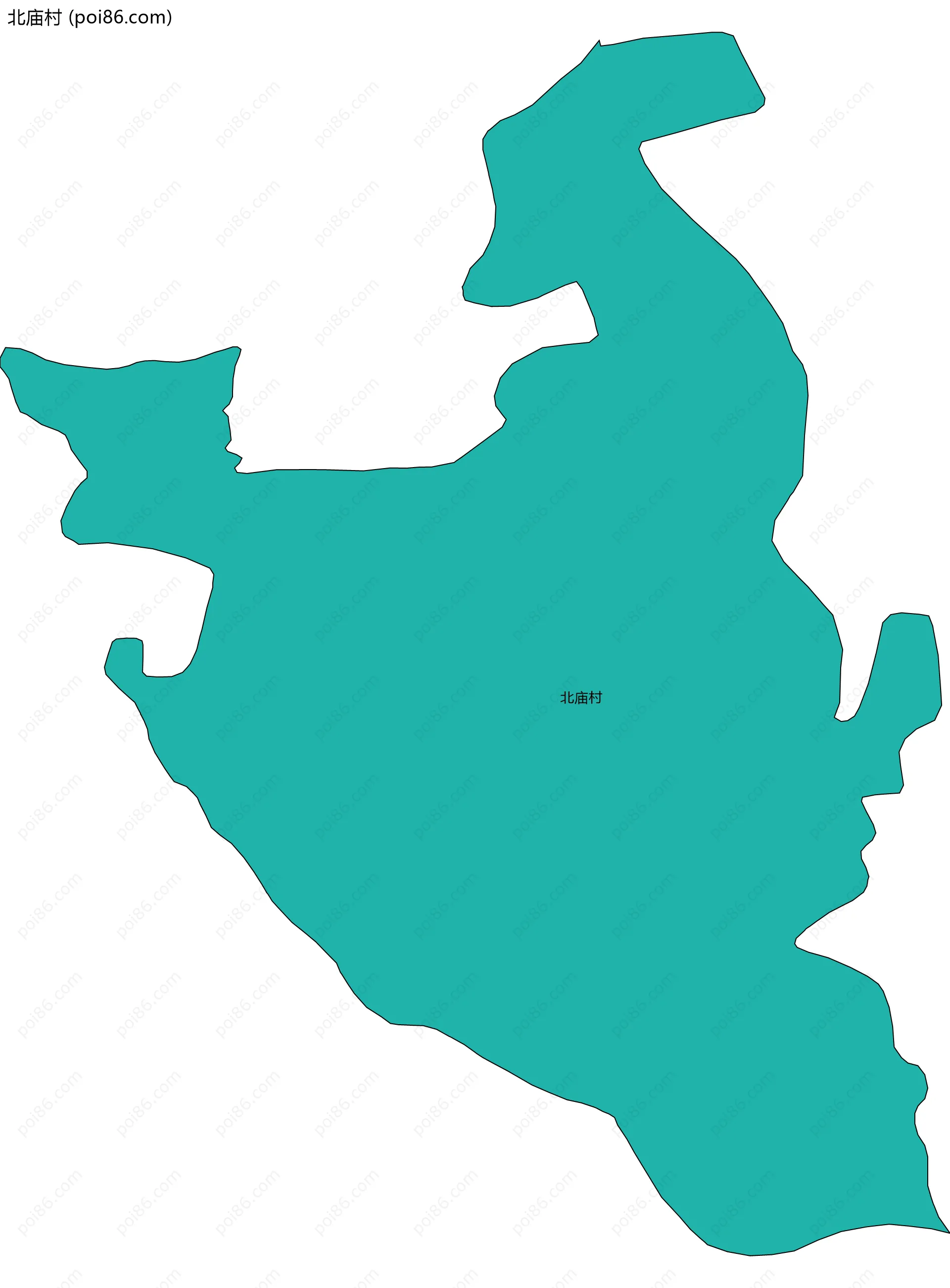 北庙村边界地图