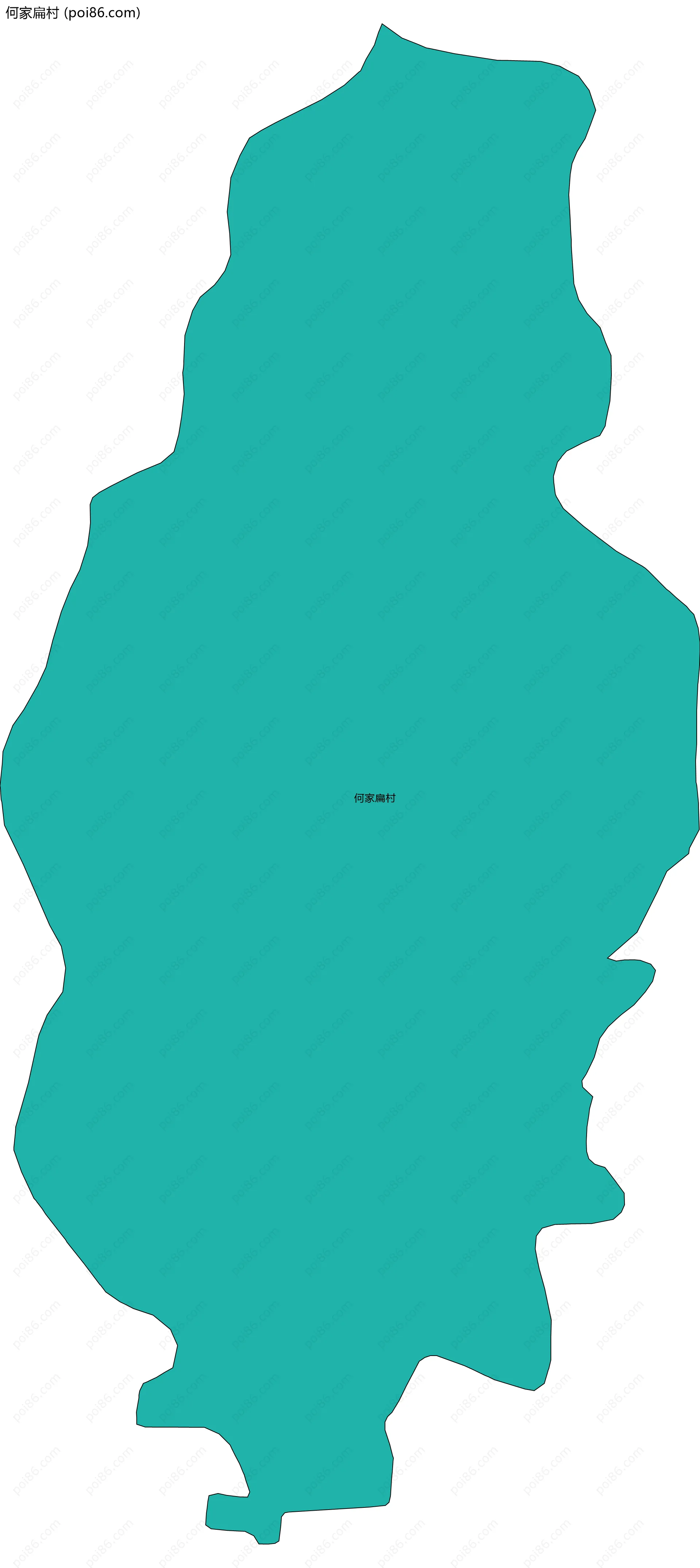 何家扁村边界地图