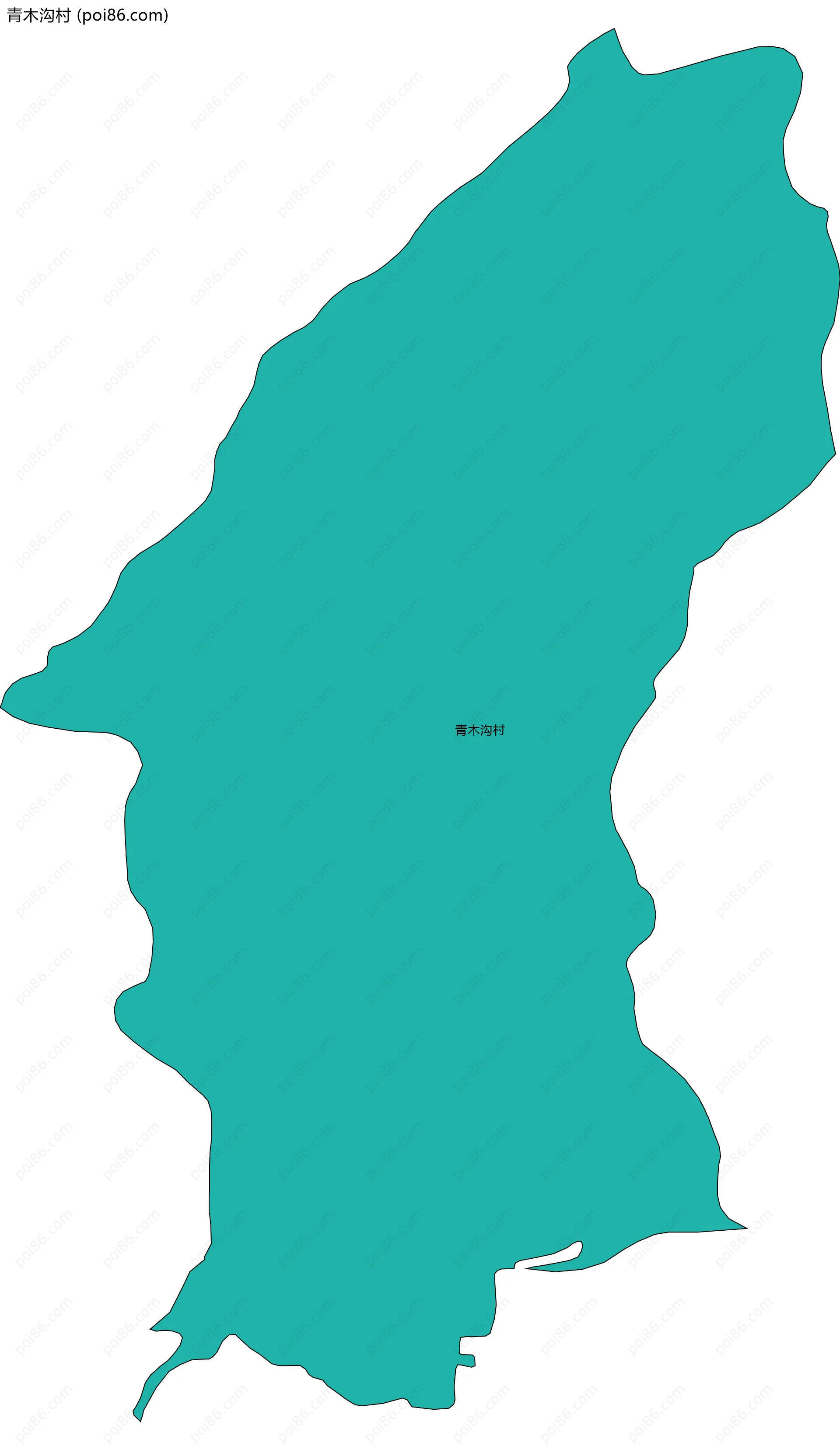 青木沟村边界地图