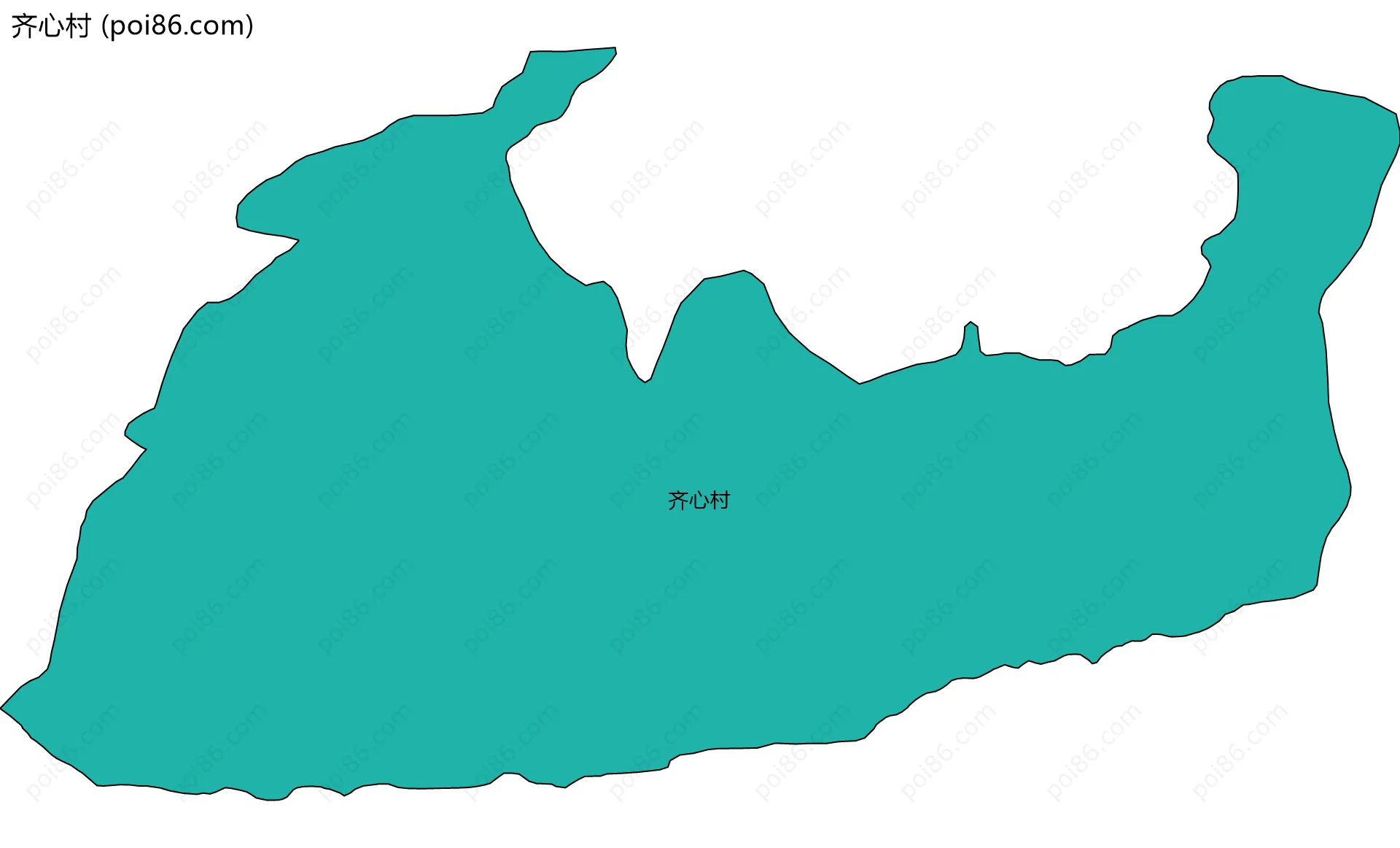 齐心村边界地图