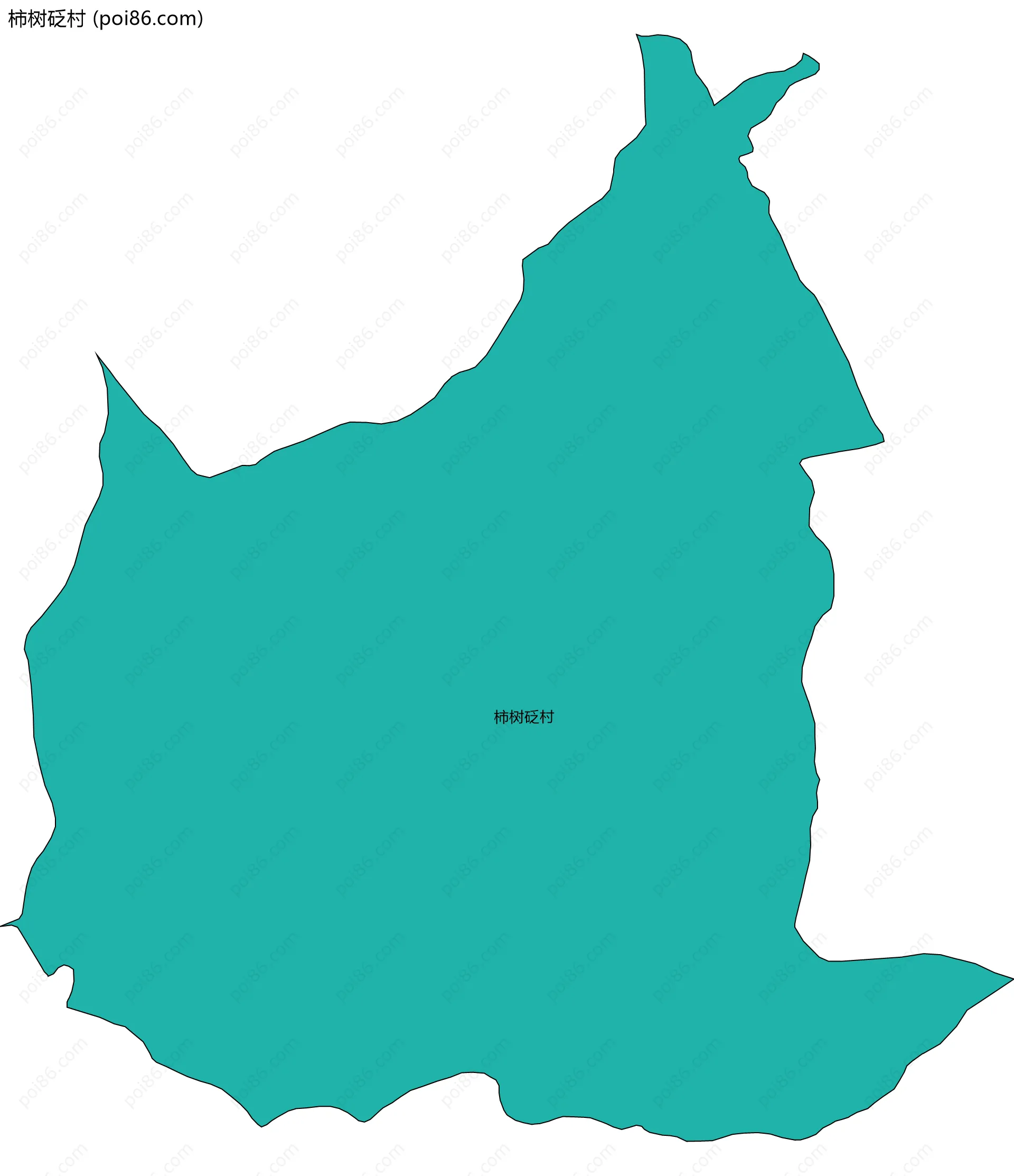 柿树砭村边界地图