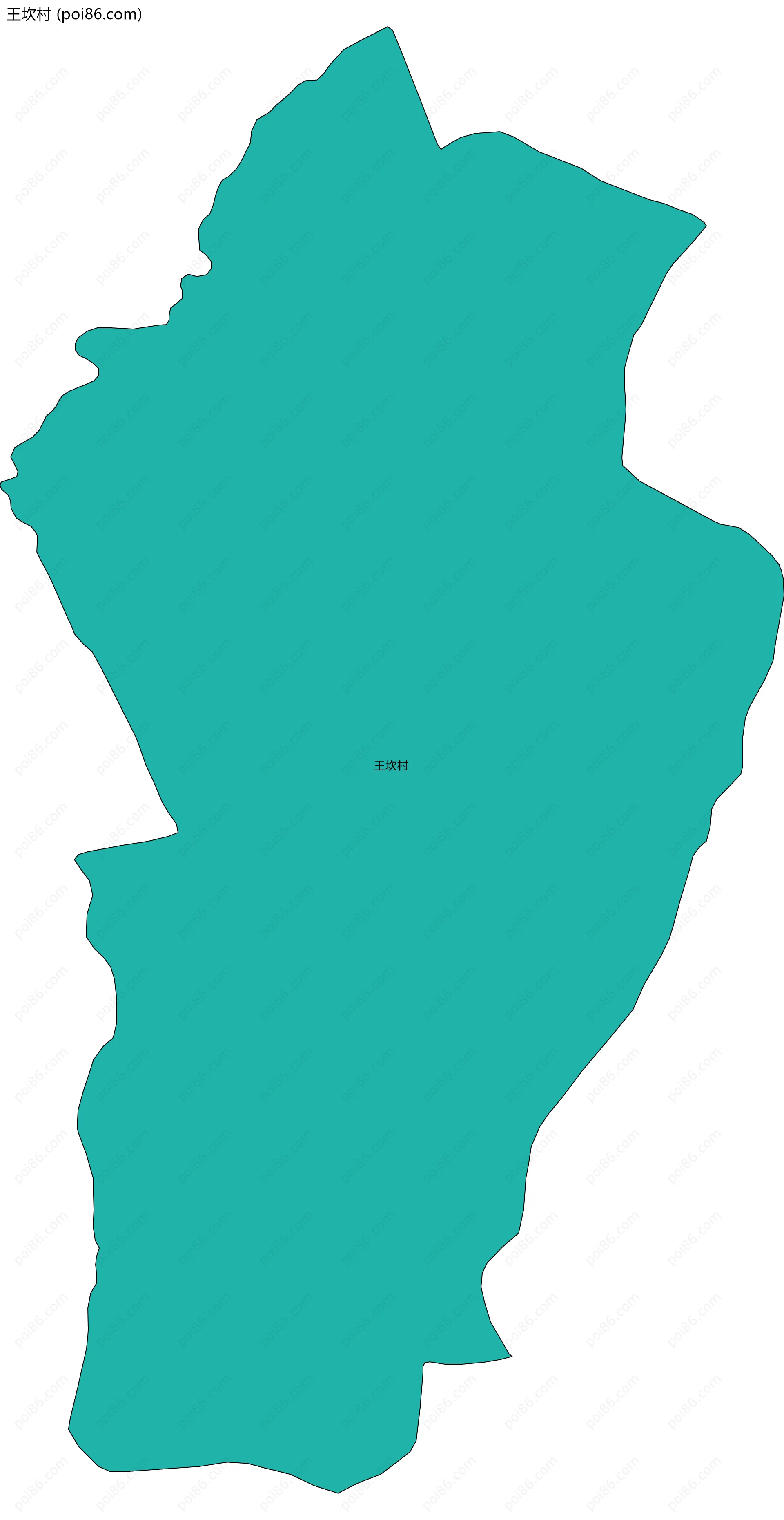 王坎村边界地图