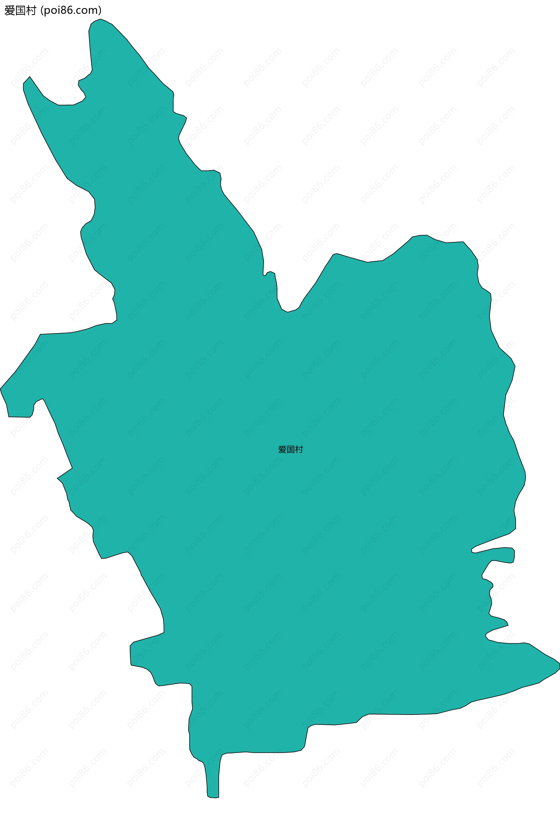 爱国村边界地图