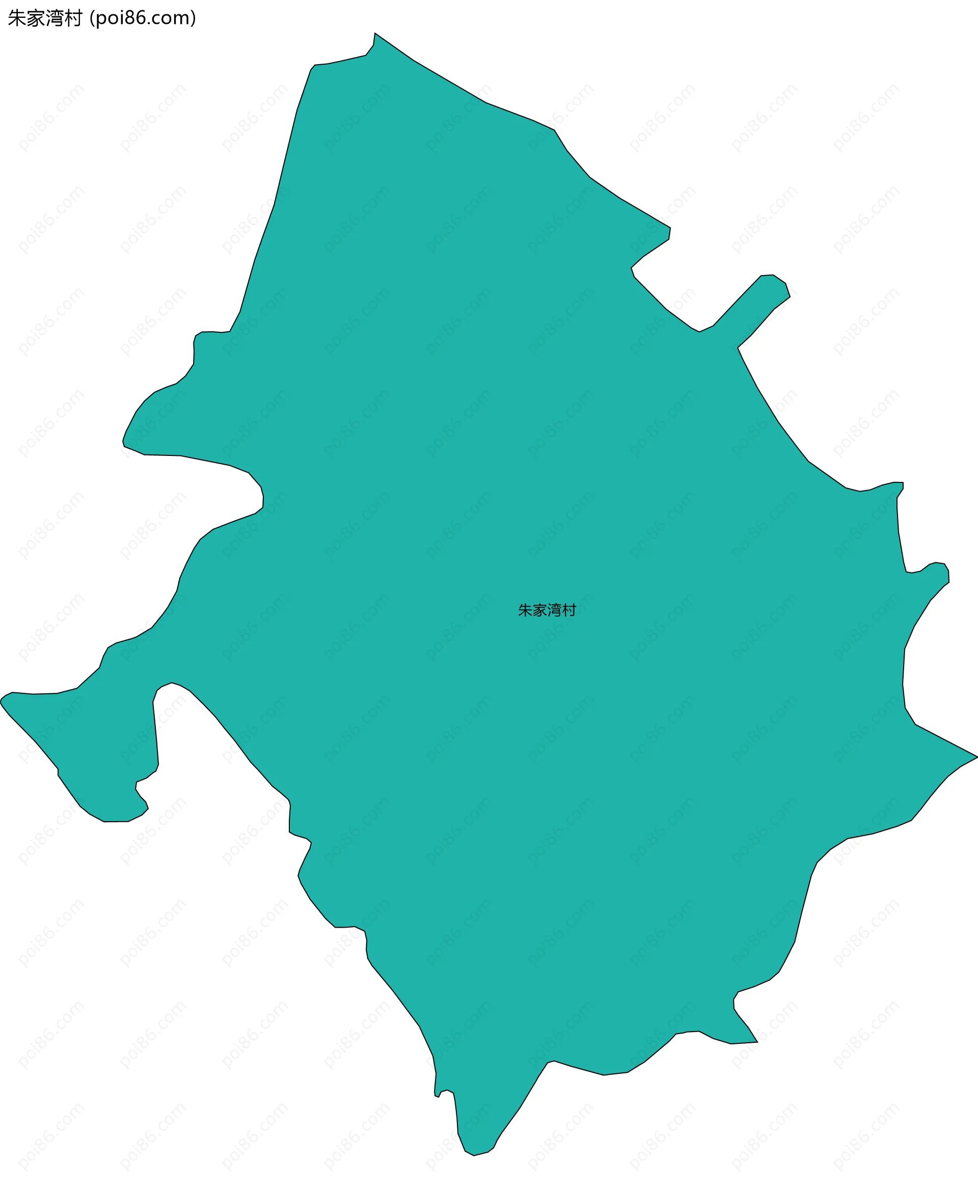 朱家湾村边界地图