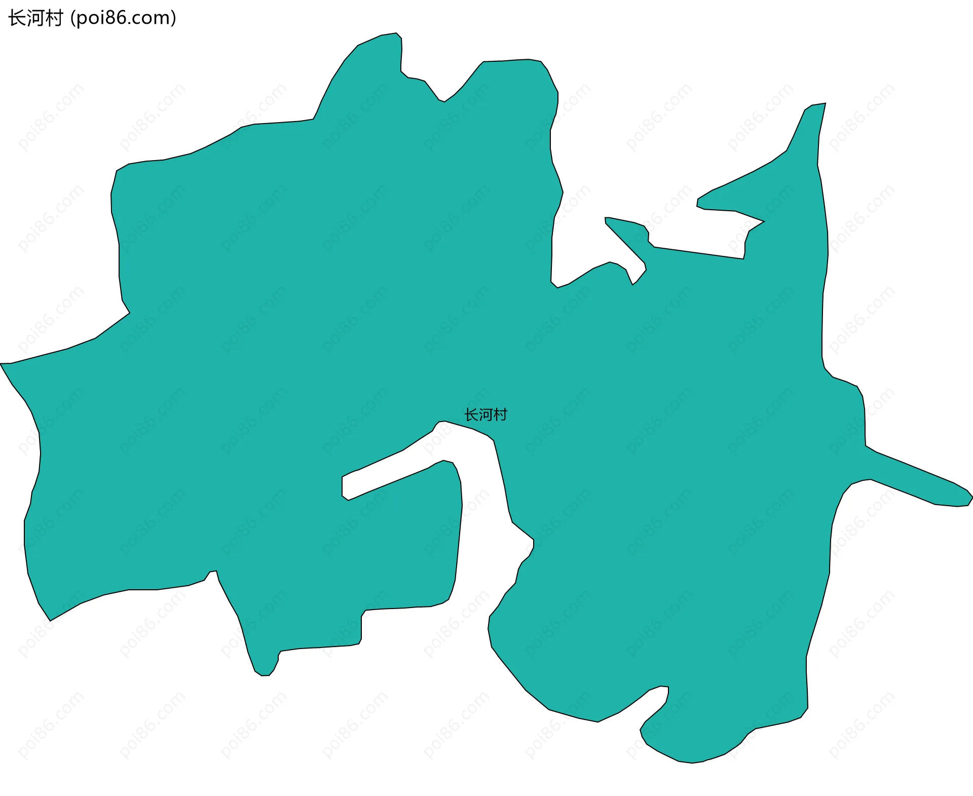 长河村边界地图