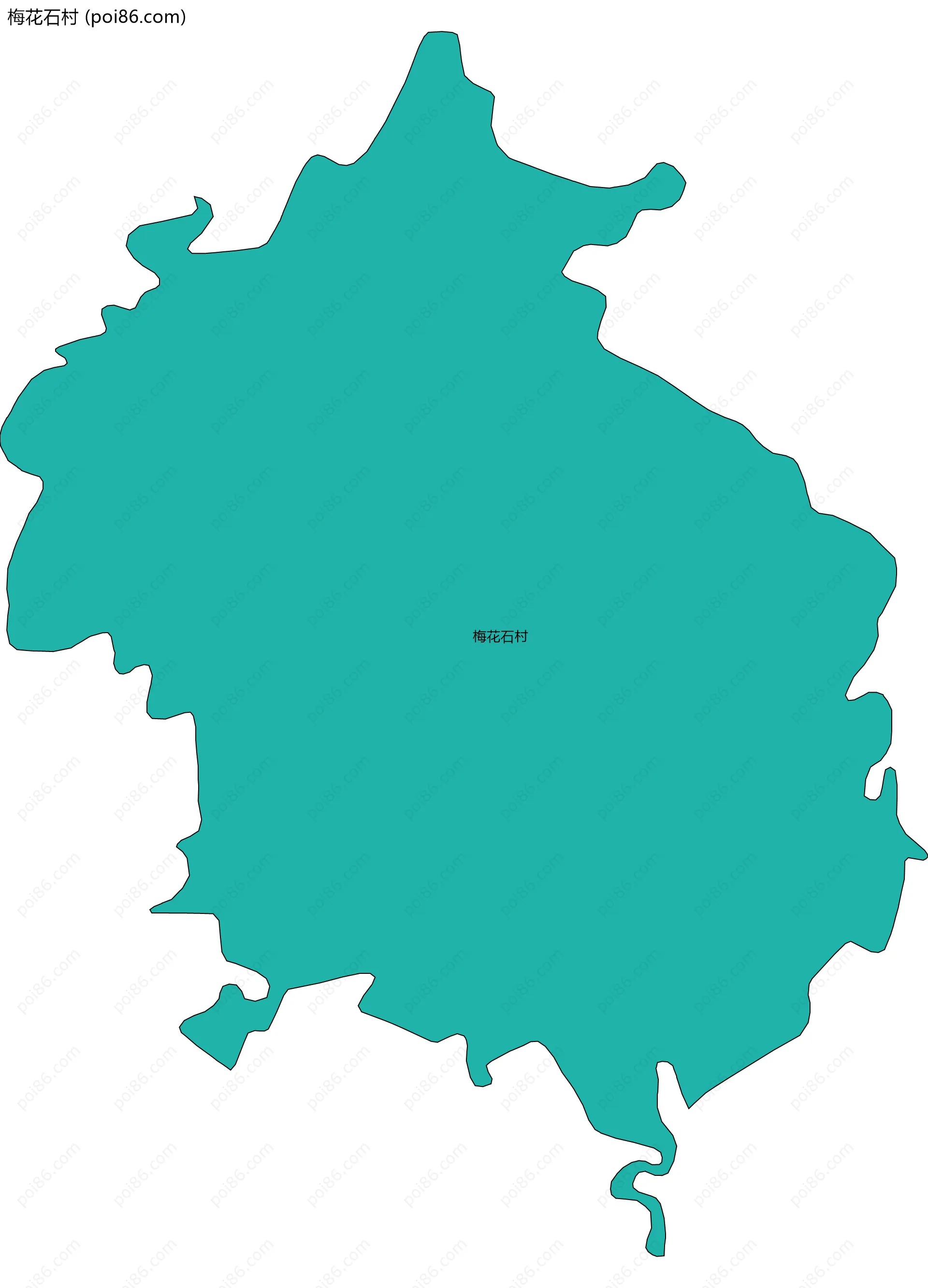 梅花石村边界地图