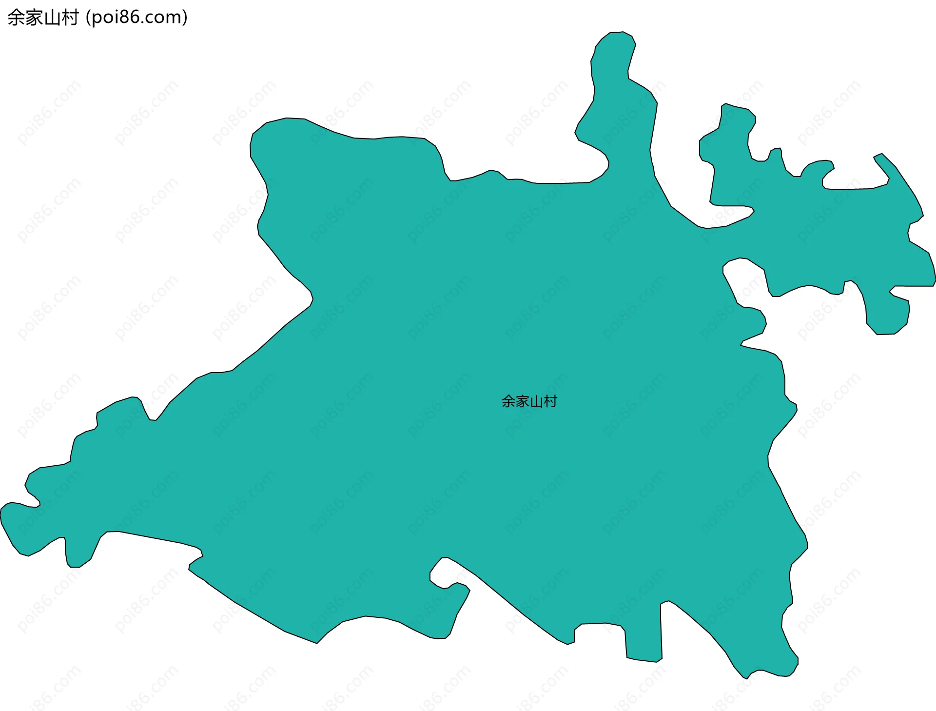 余家山村边界地图