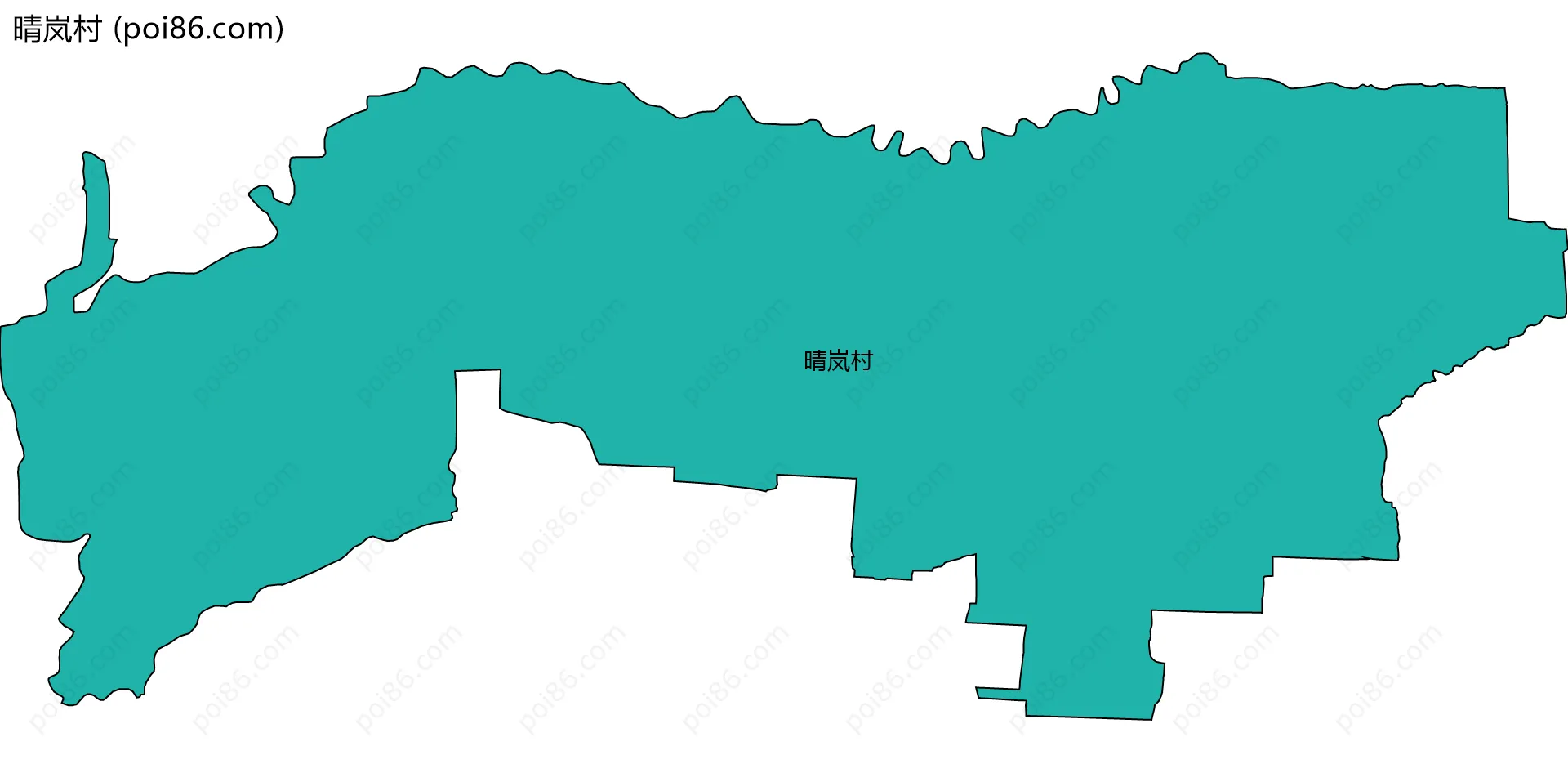 晴岚村边界地图