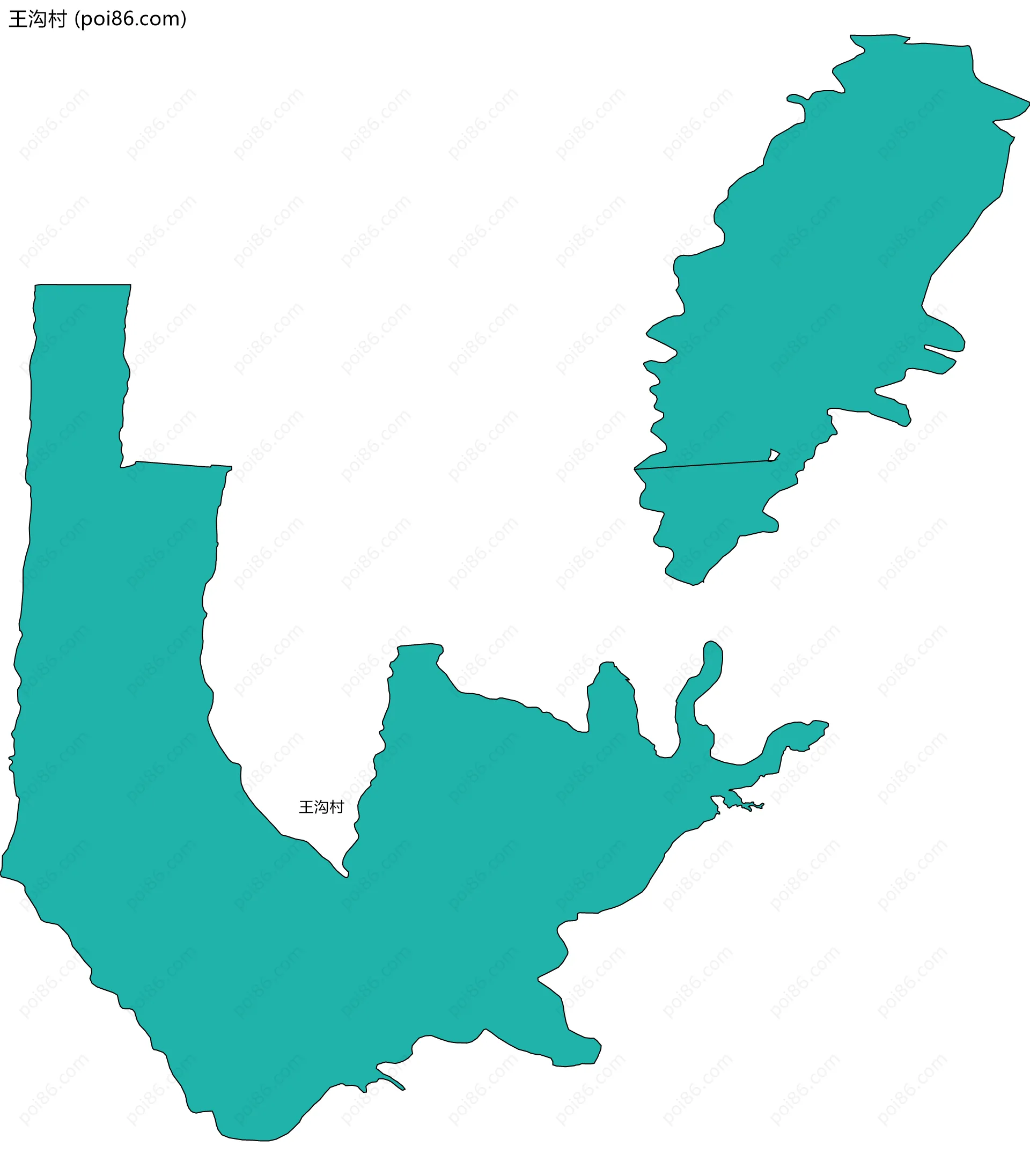 王沟村边界地图
