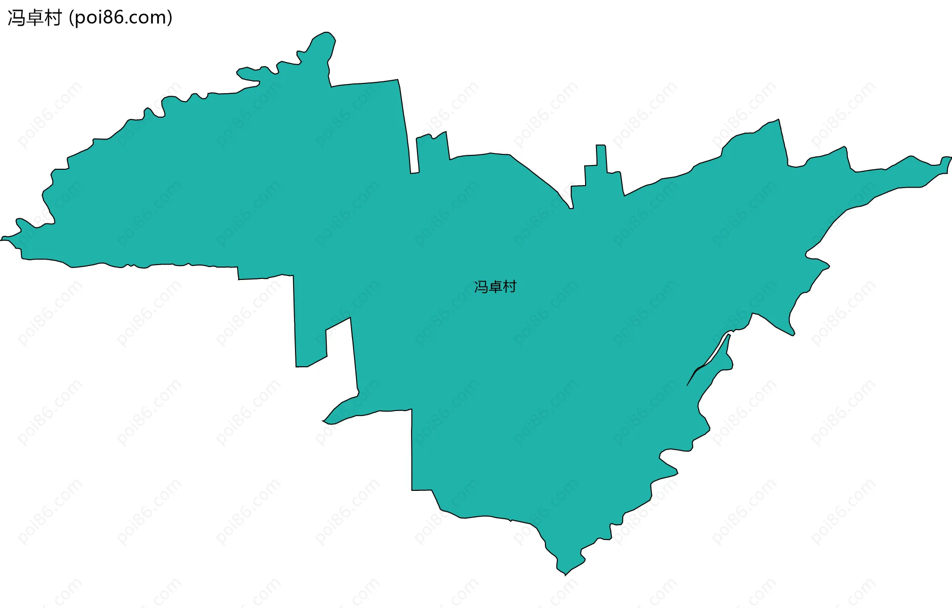 冯卓村边界地图