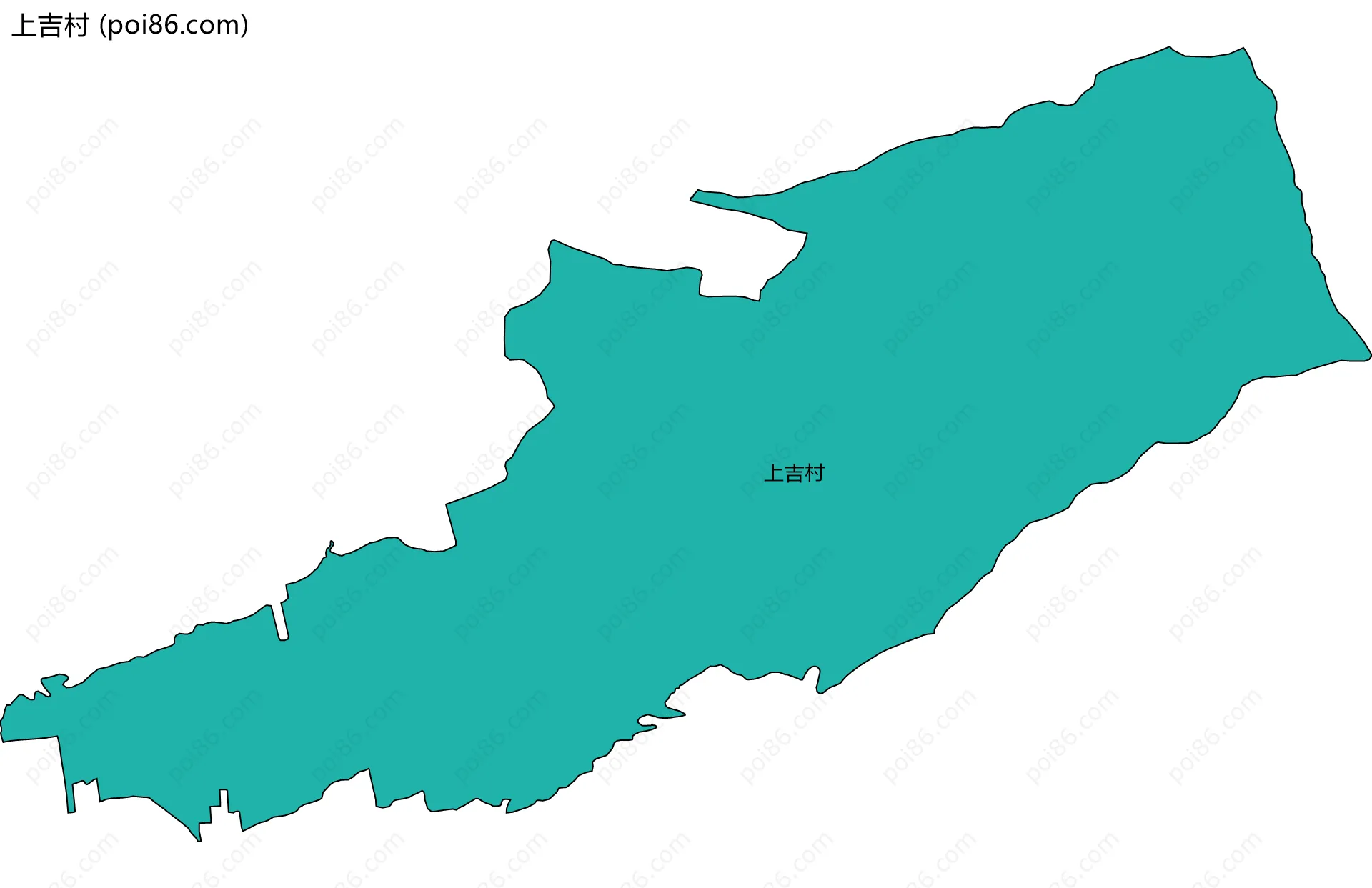 上吉村边界地图