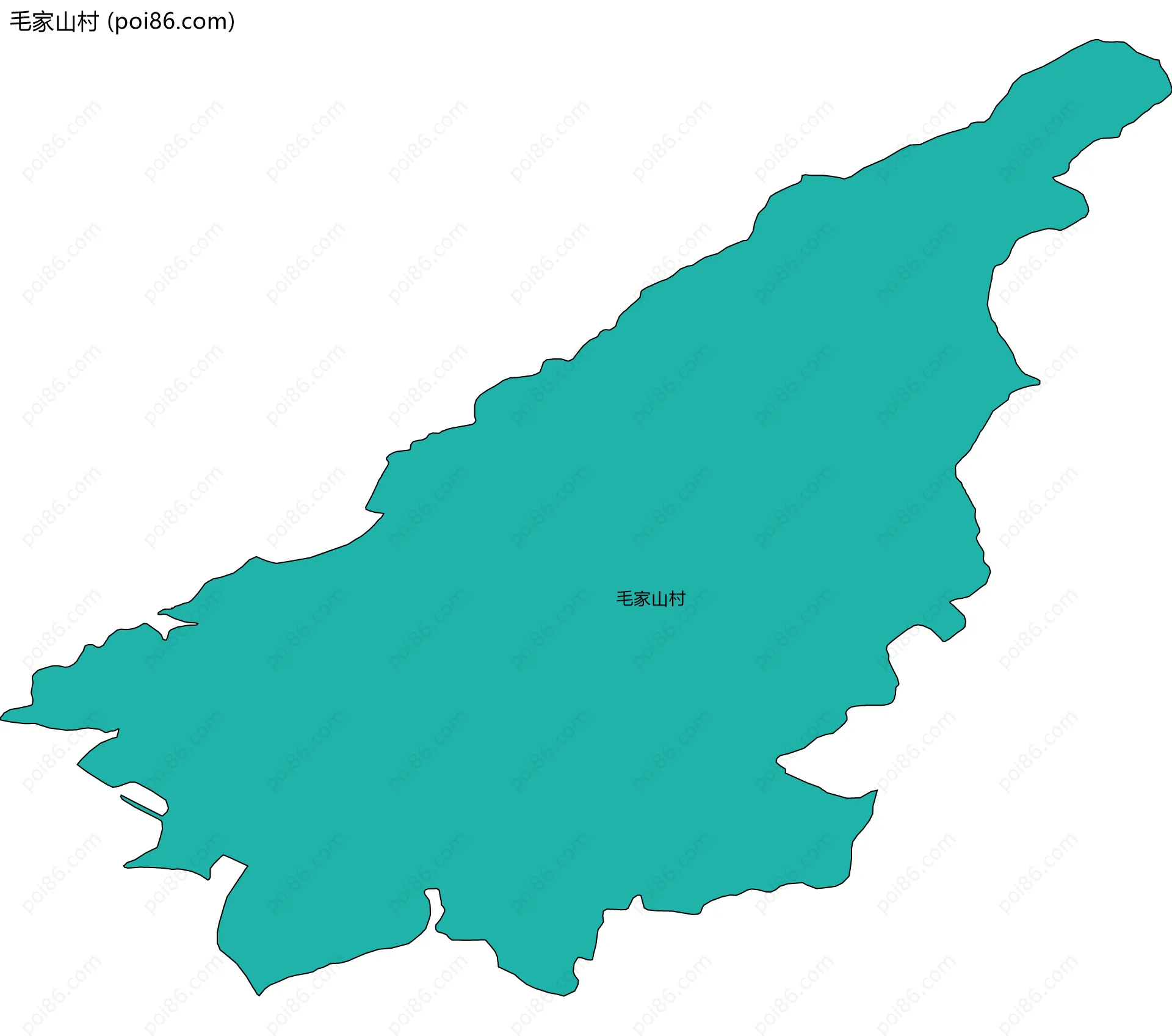 毛家山村边界地图