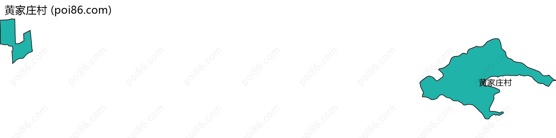 黄家庄村边界地图