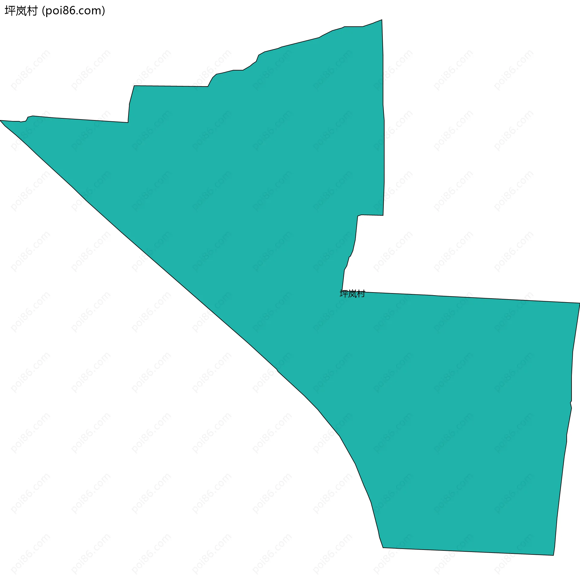 坪岚村边界地图