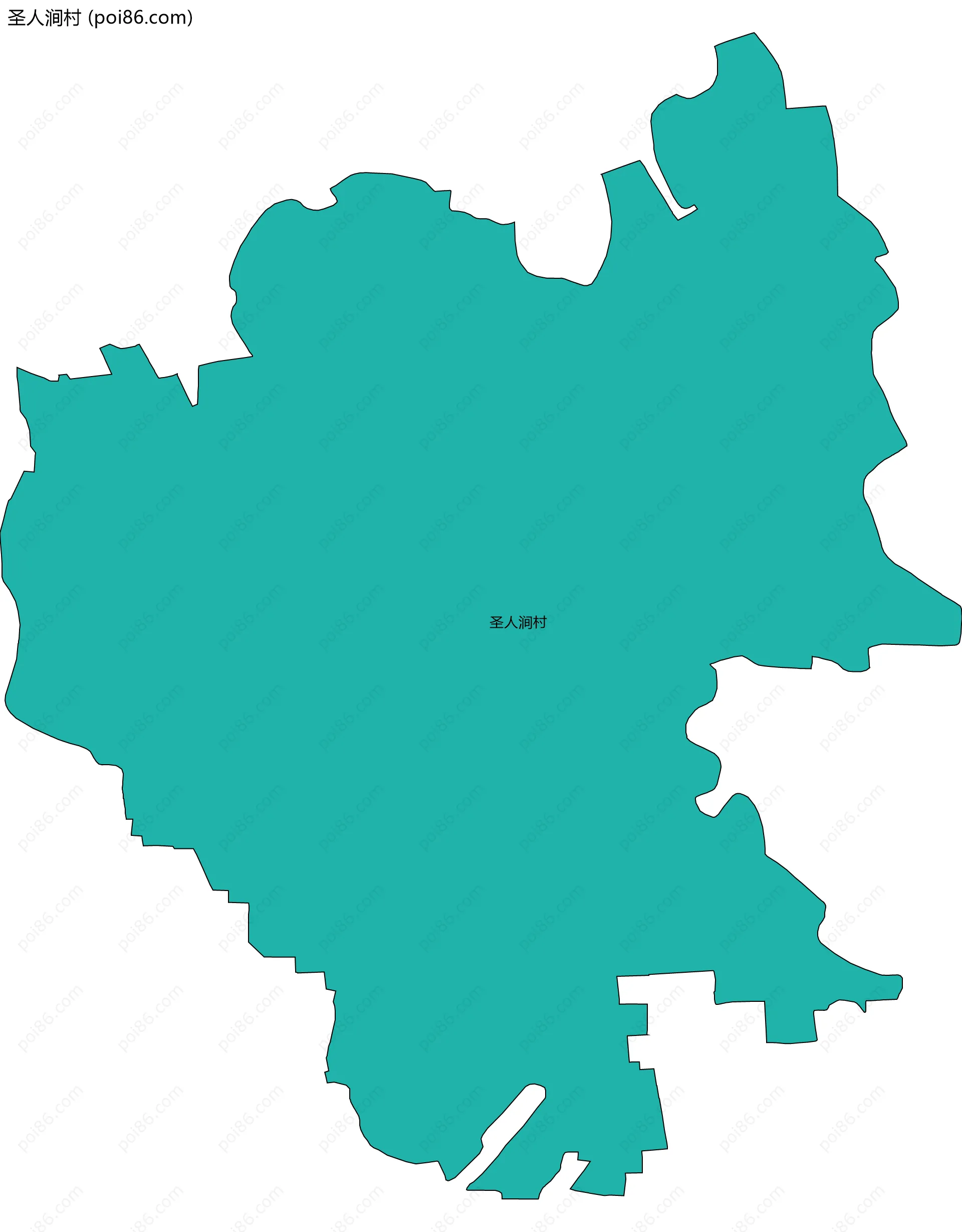 圣人涧村边界地图