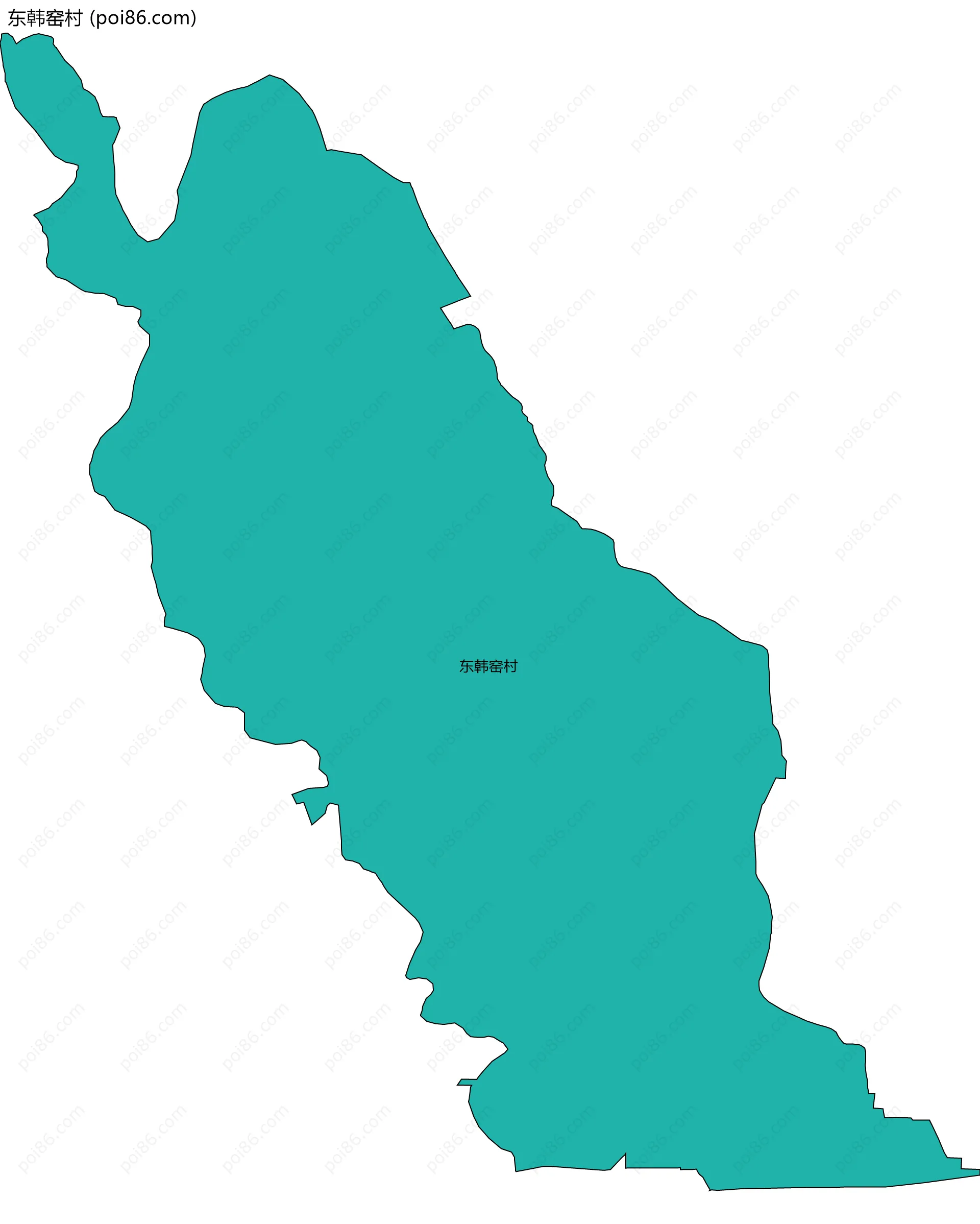 东韩窑村边界地图