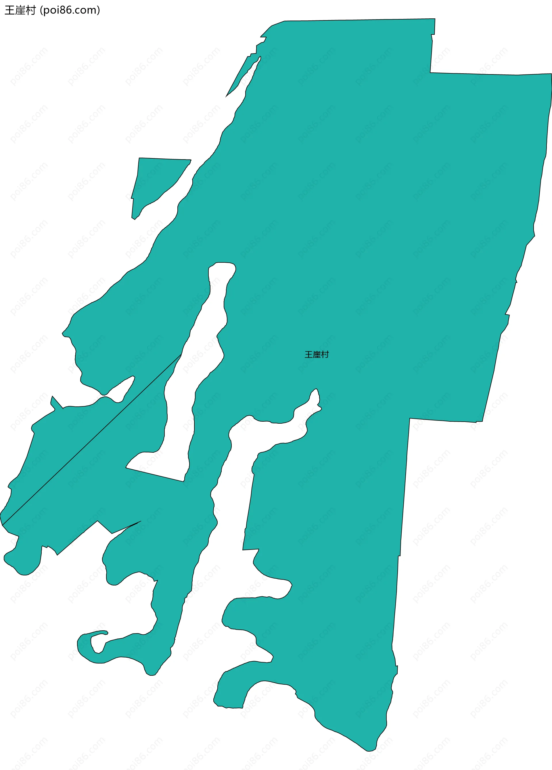王崖村边界地图