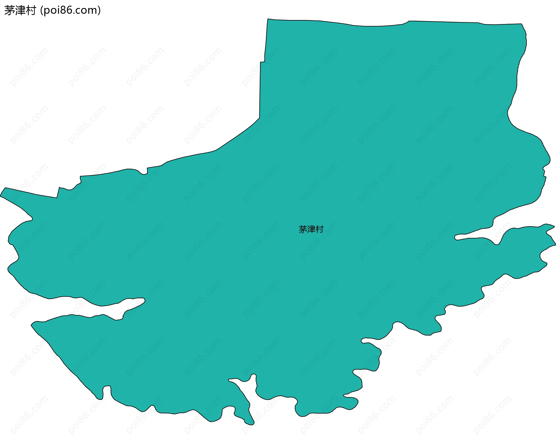 茅津村边界地图