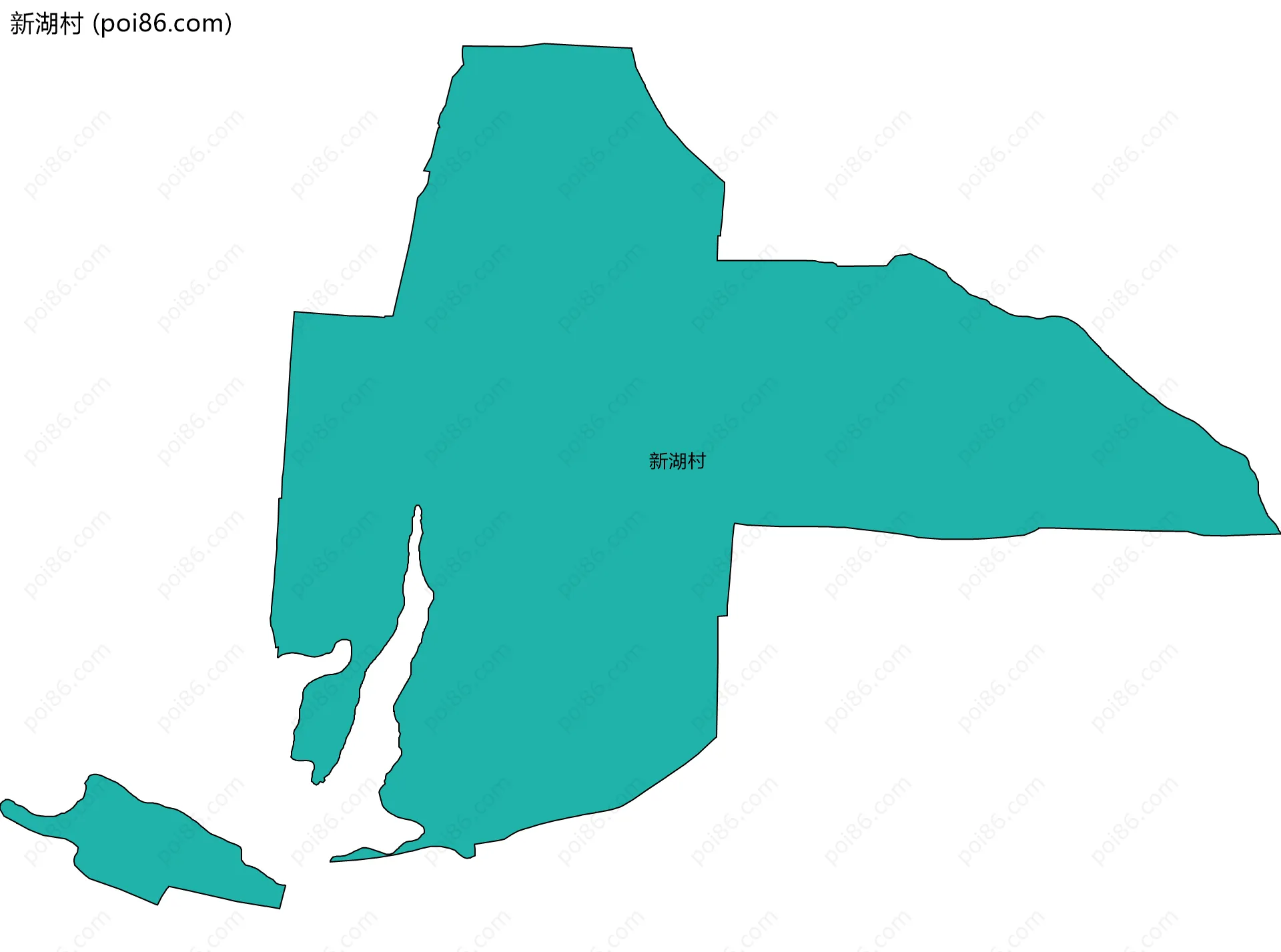 新湖村边界地图