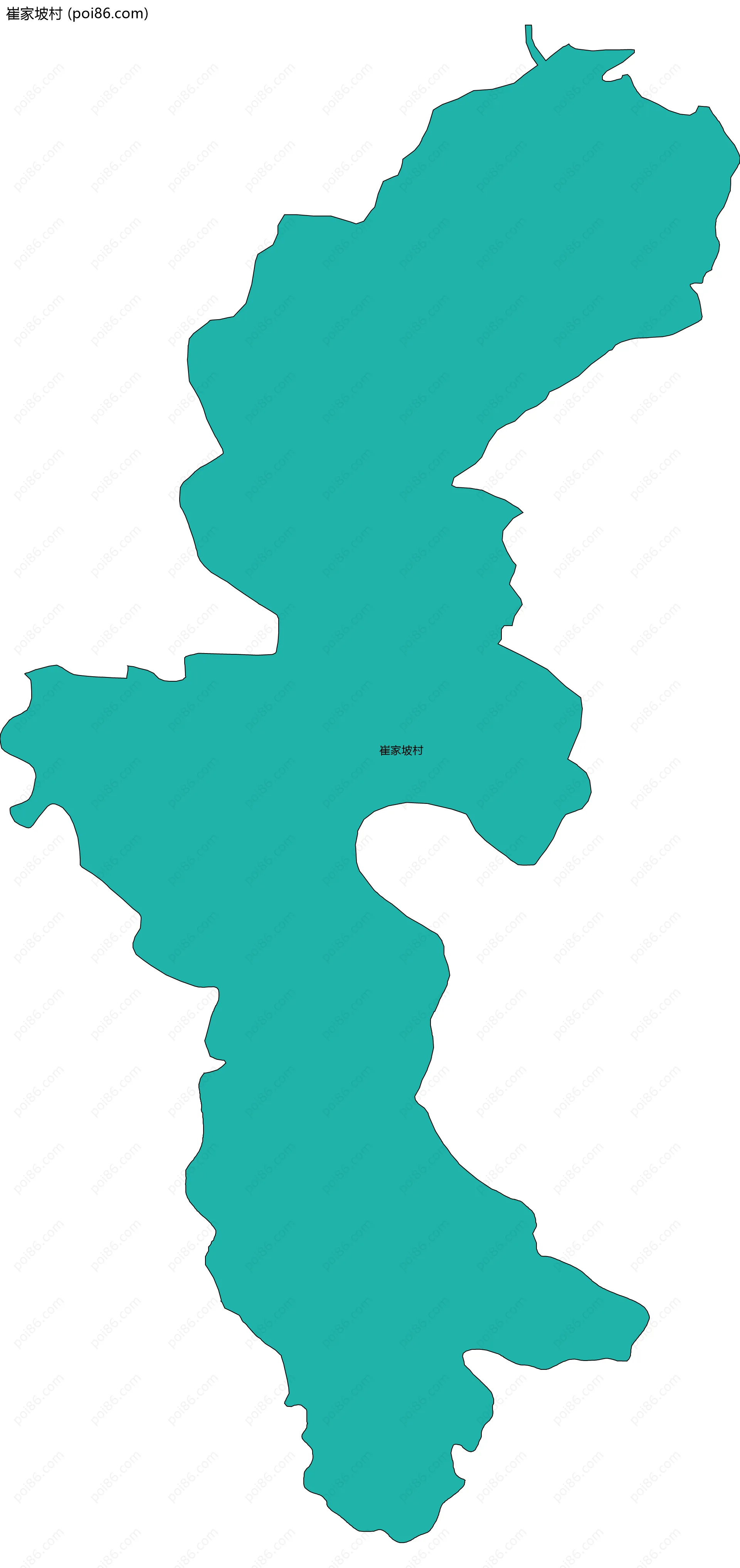 崔家坡村边界地图