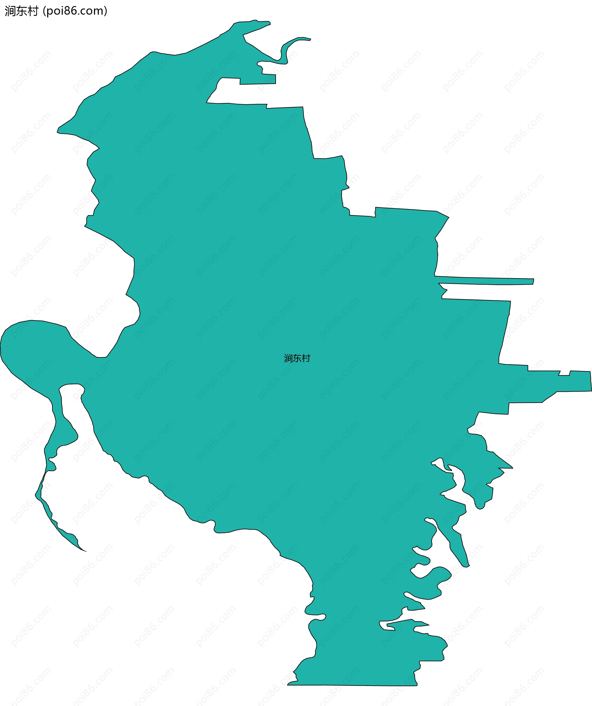 涧东村边界地图