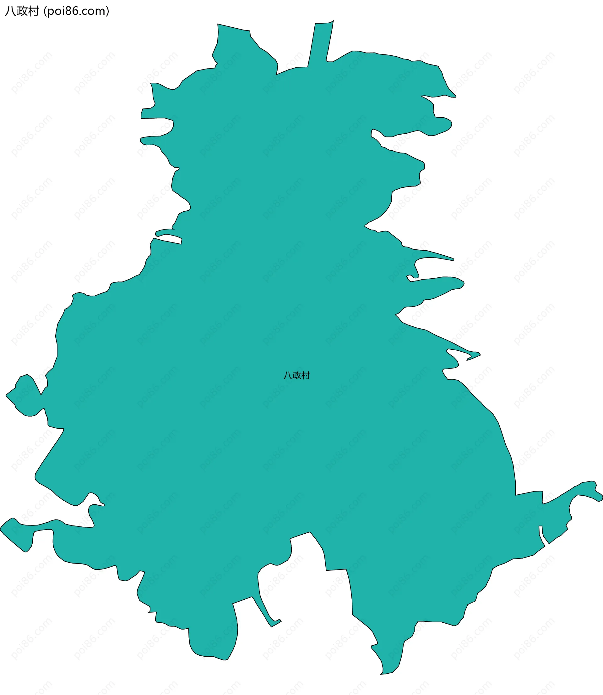 八政村边界地图