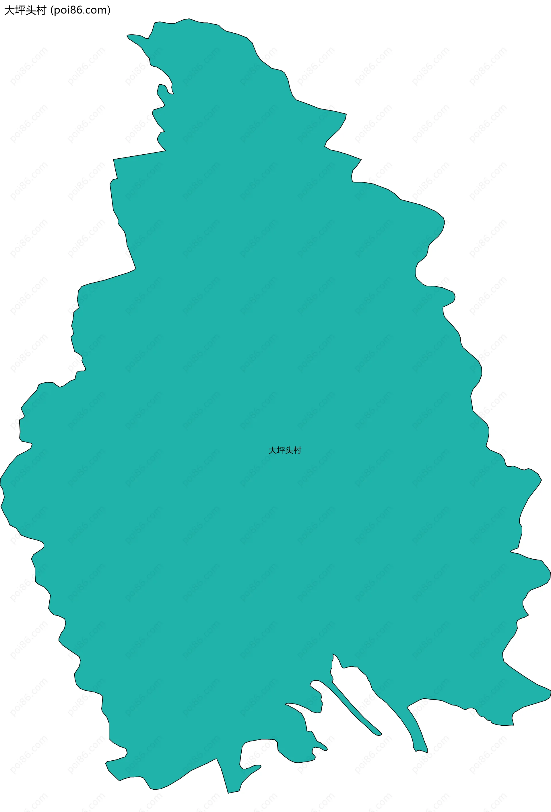 大坪头村边界地图