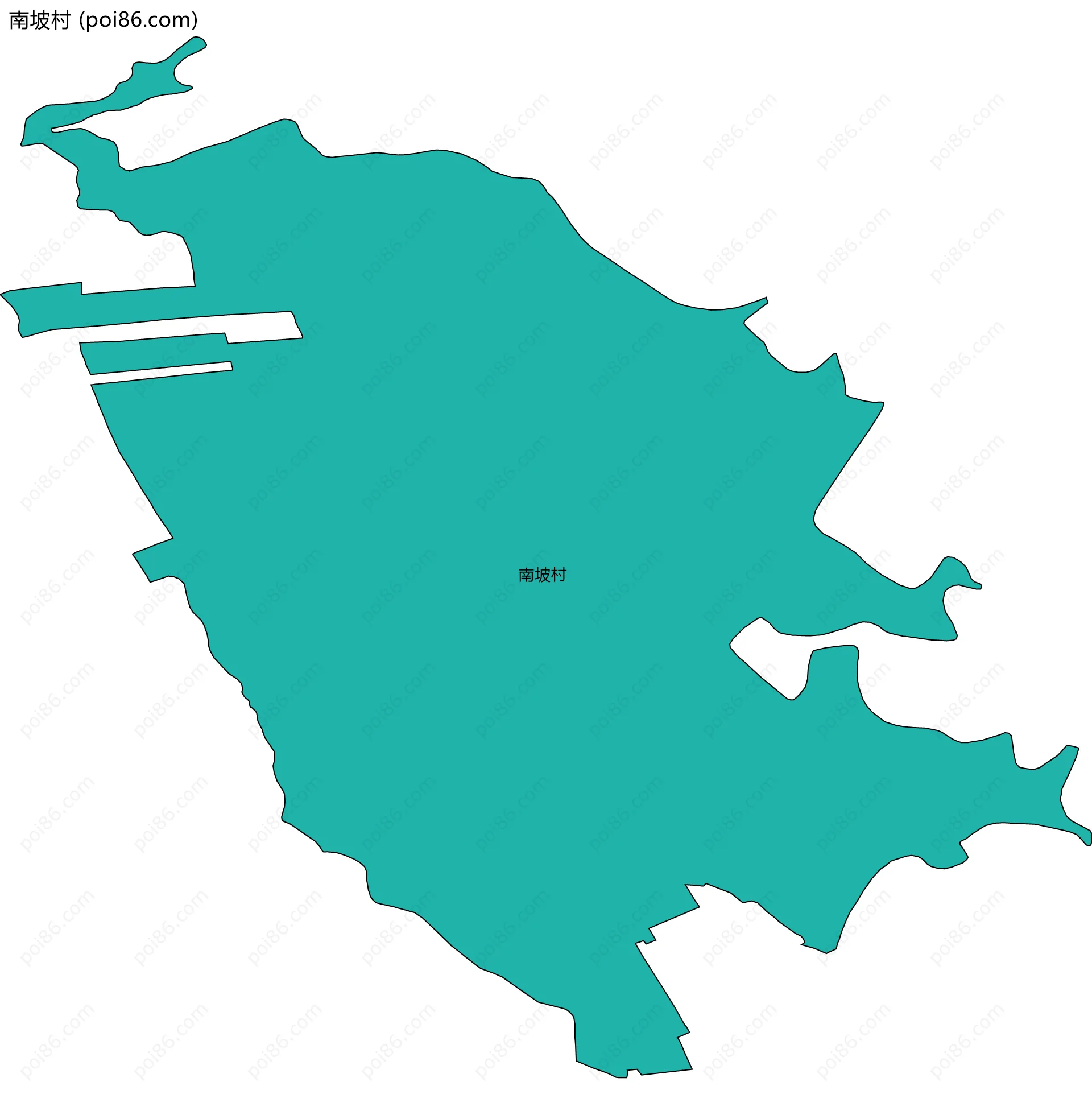 南坡村边界地图