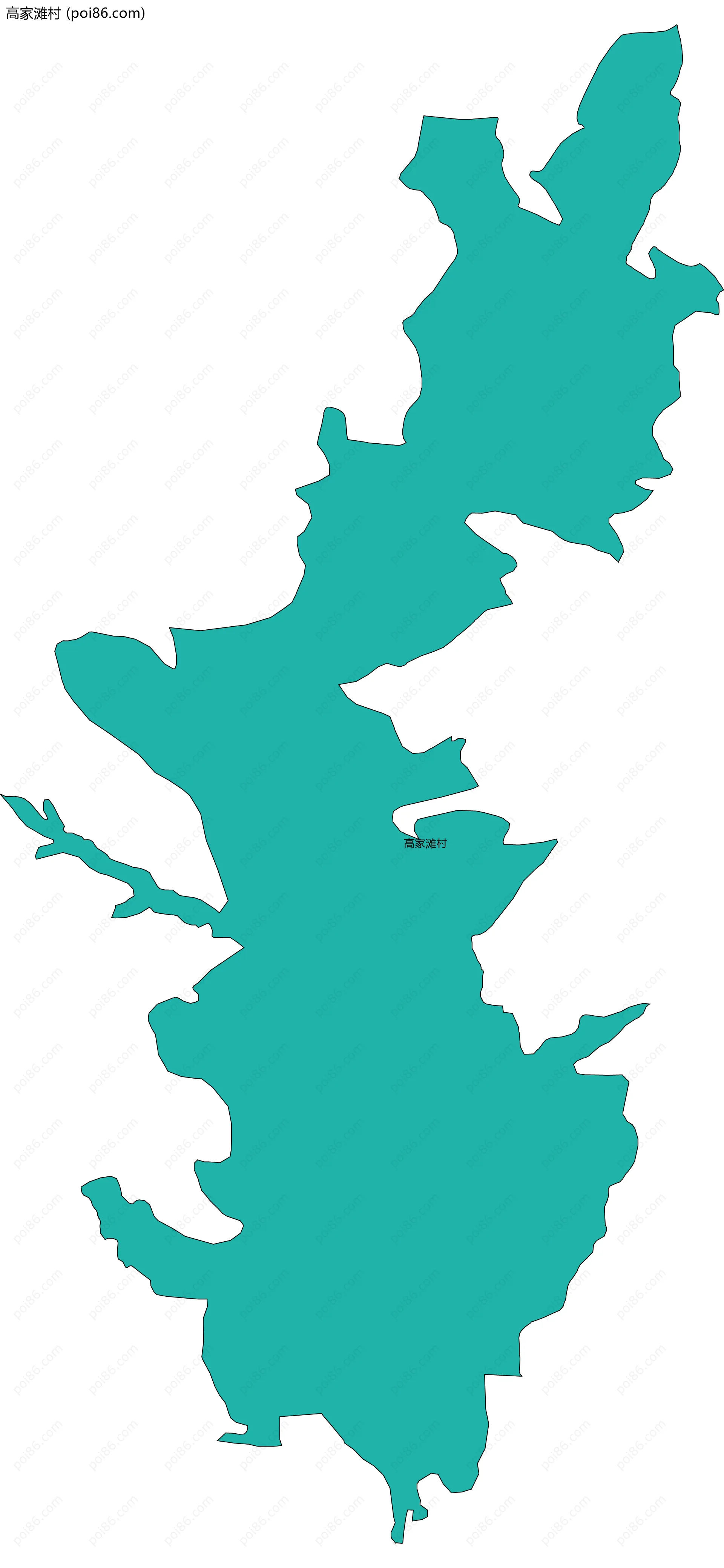 高家滩村边界地图