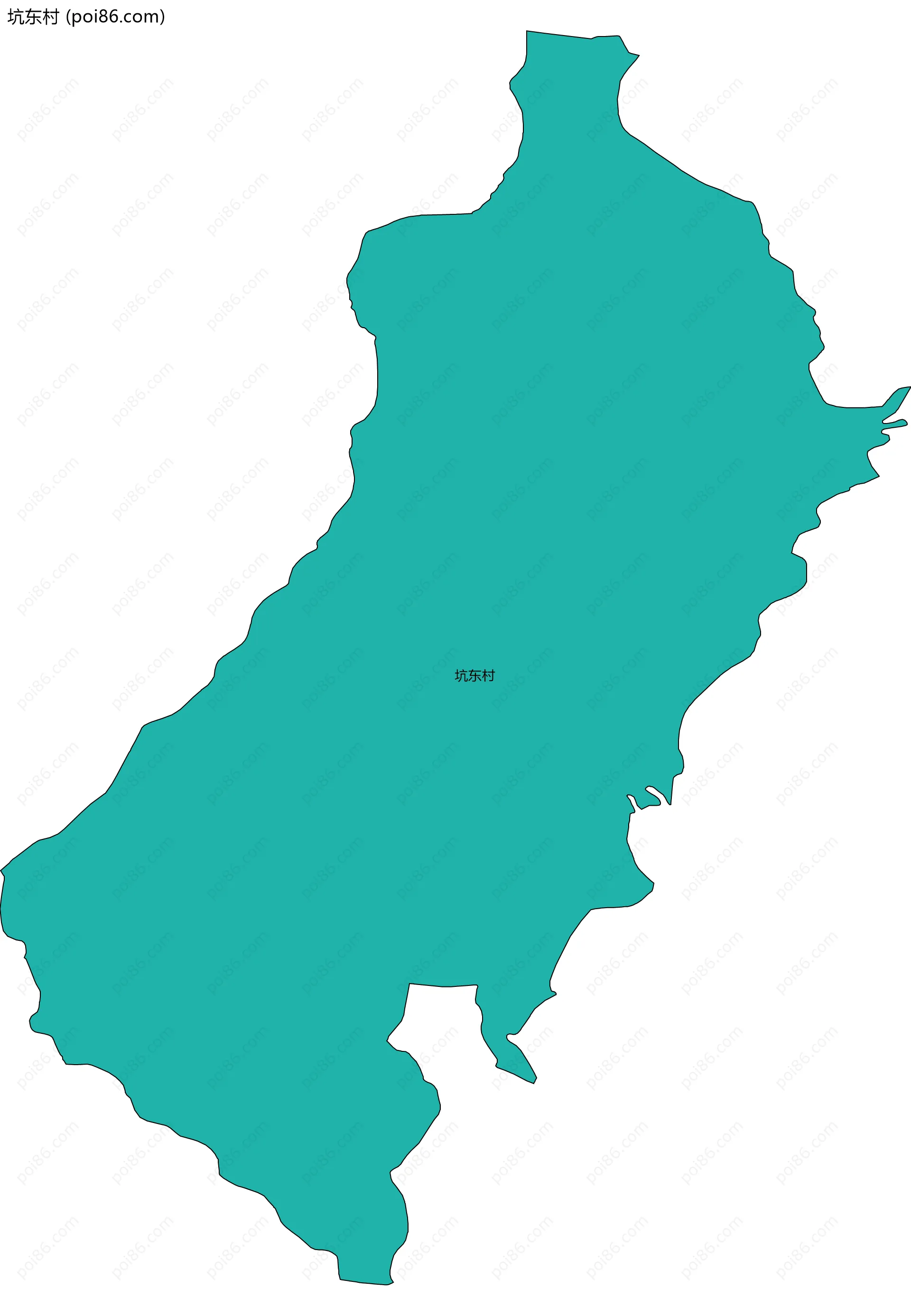 坑东村边界地图