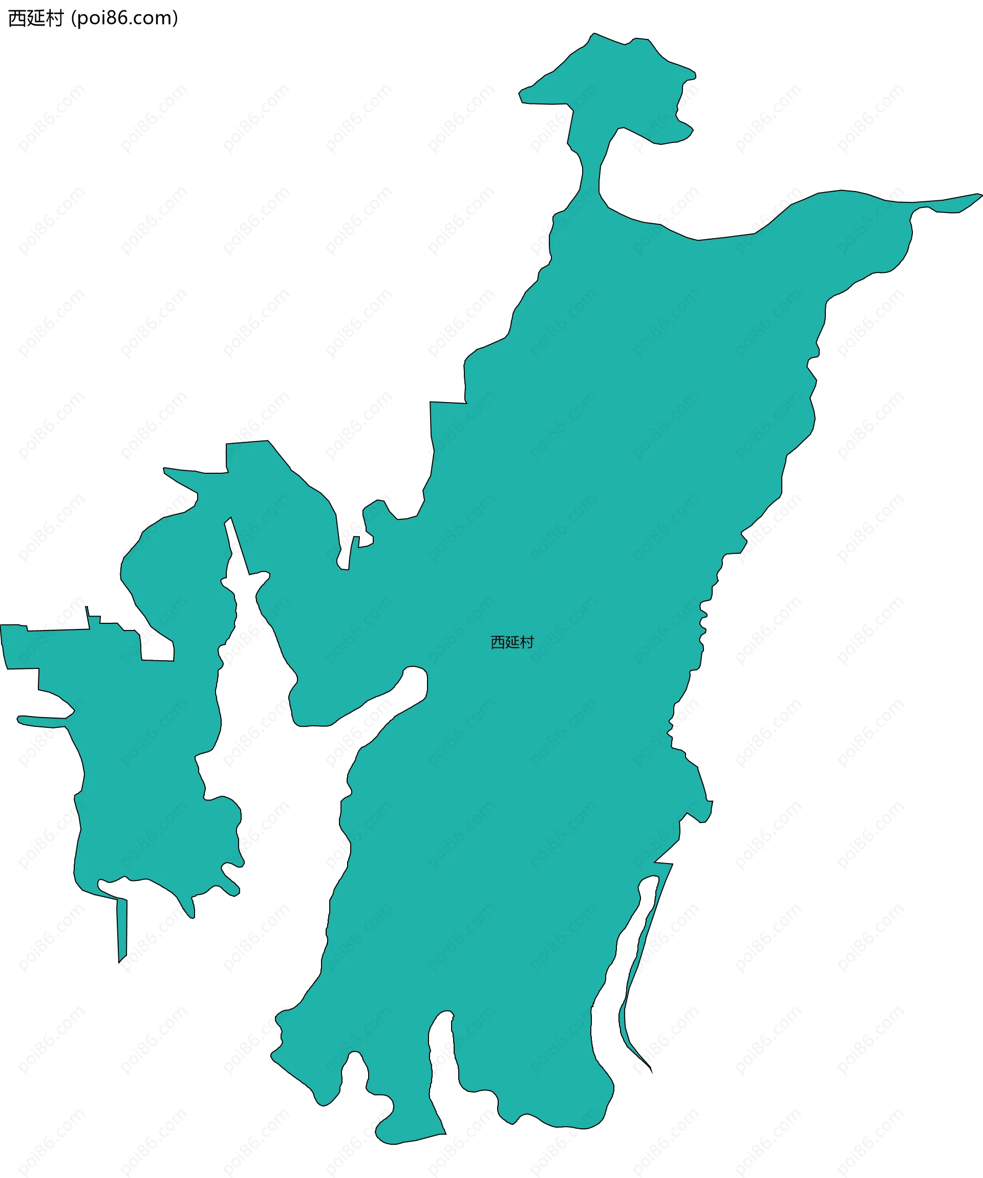 西延村边界地图