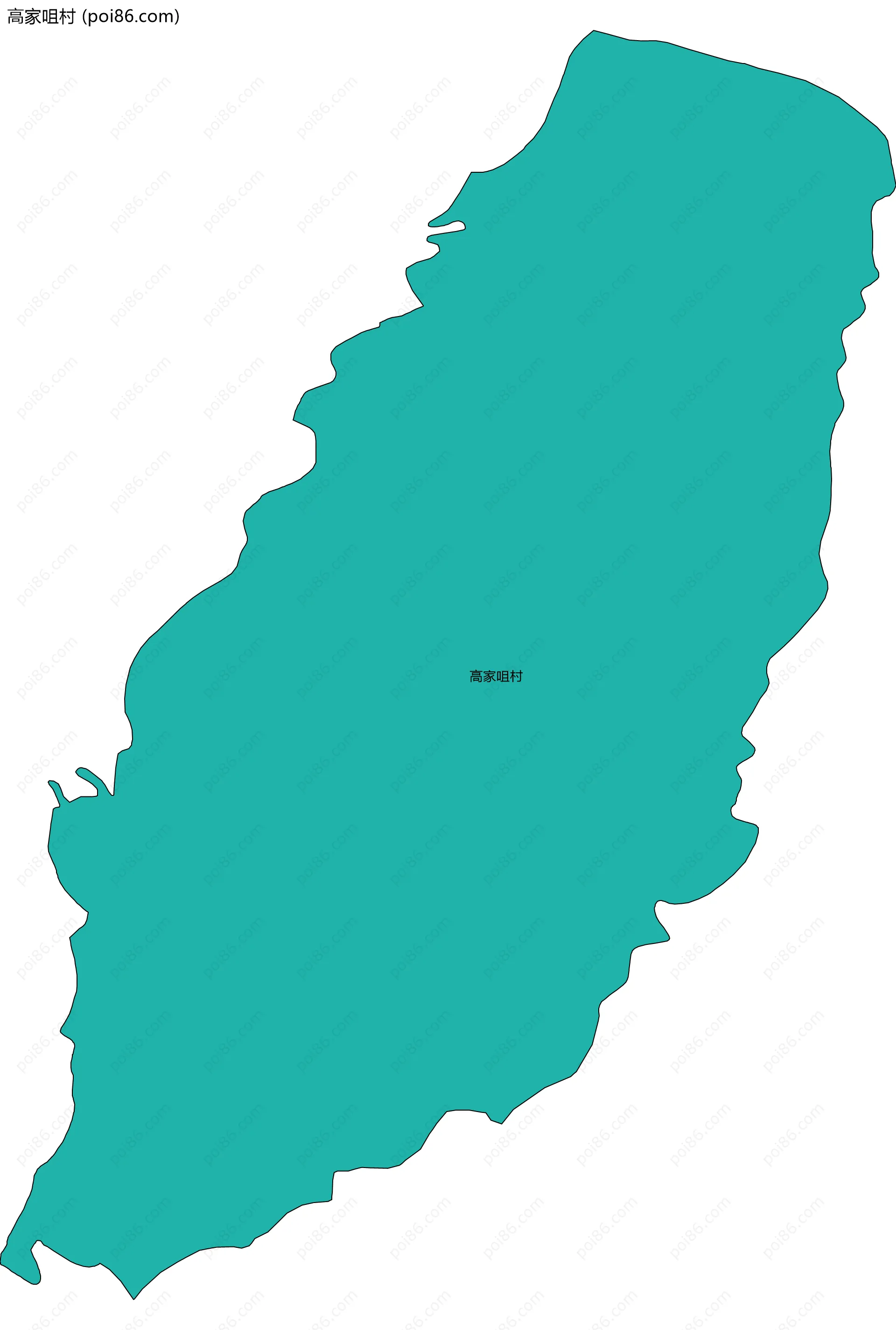 高家咀村边界地图