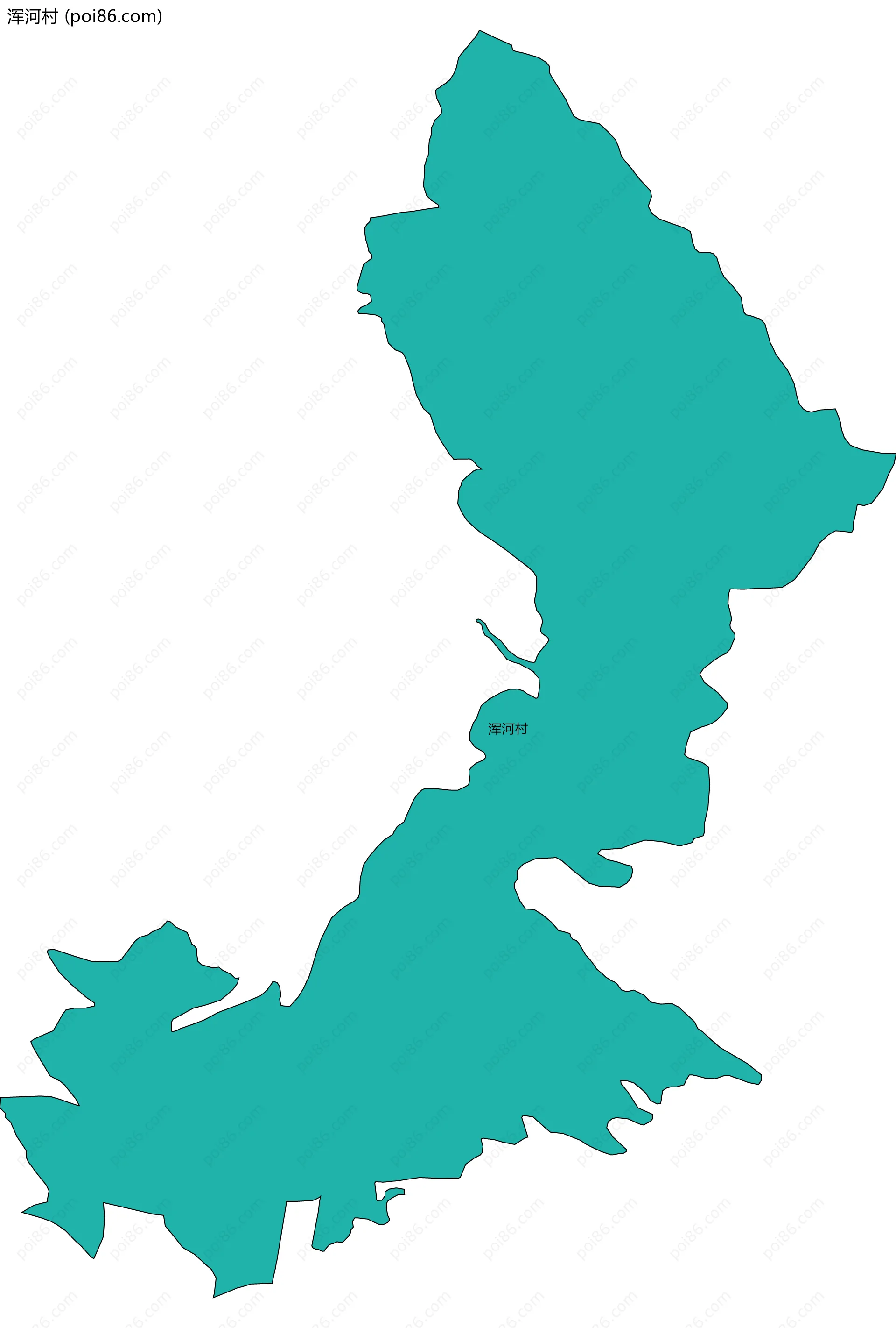 浑河村边界地图