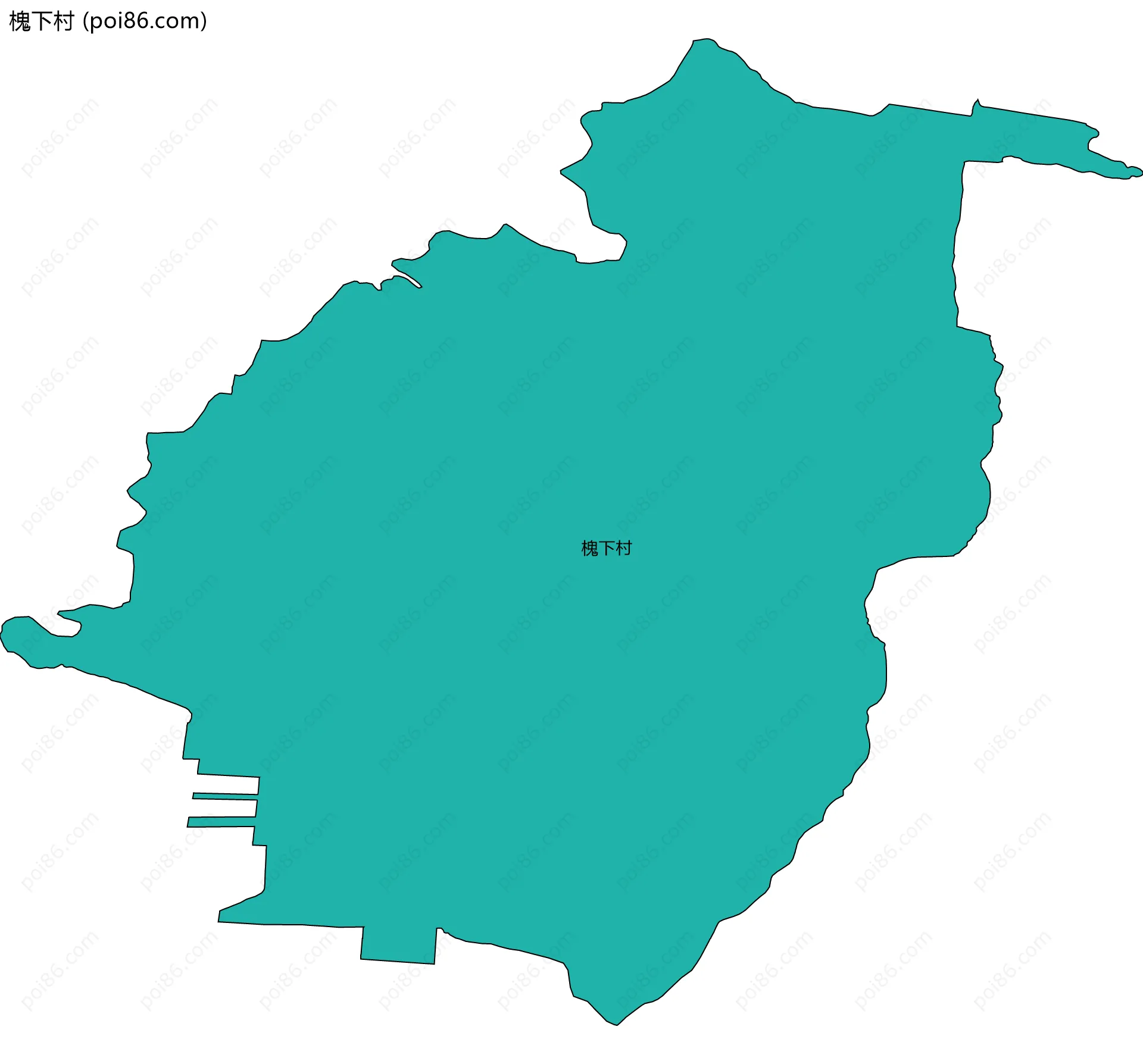 槐下村边界地图