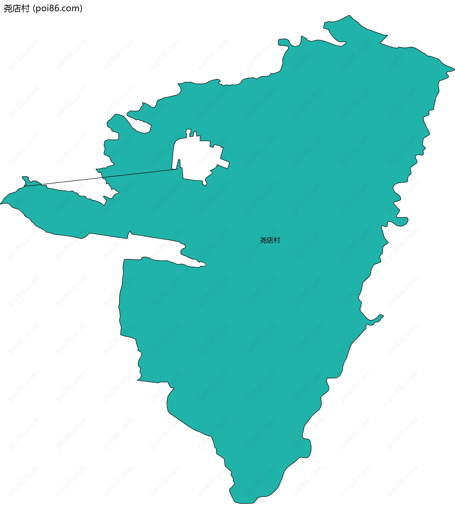 尧店村边界地图