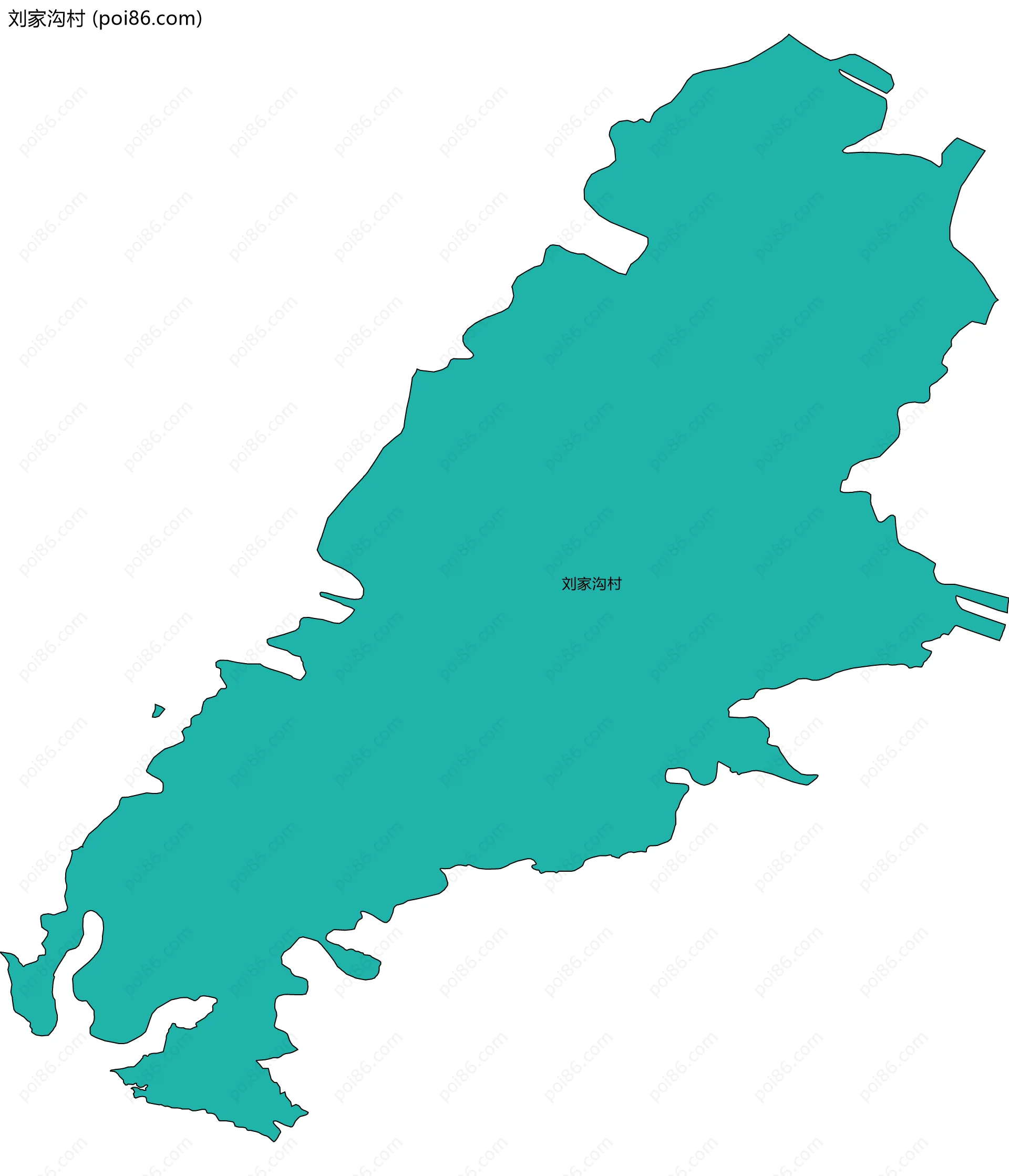 刘家沟村边界地图