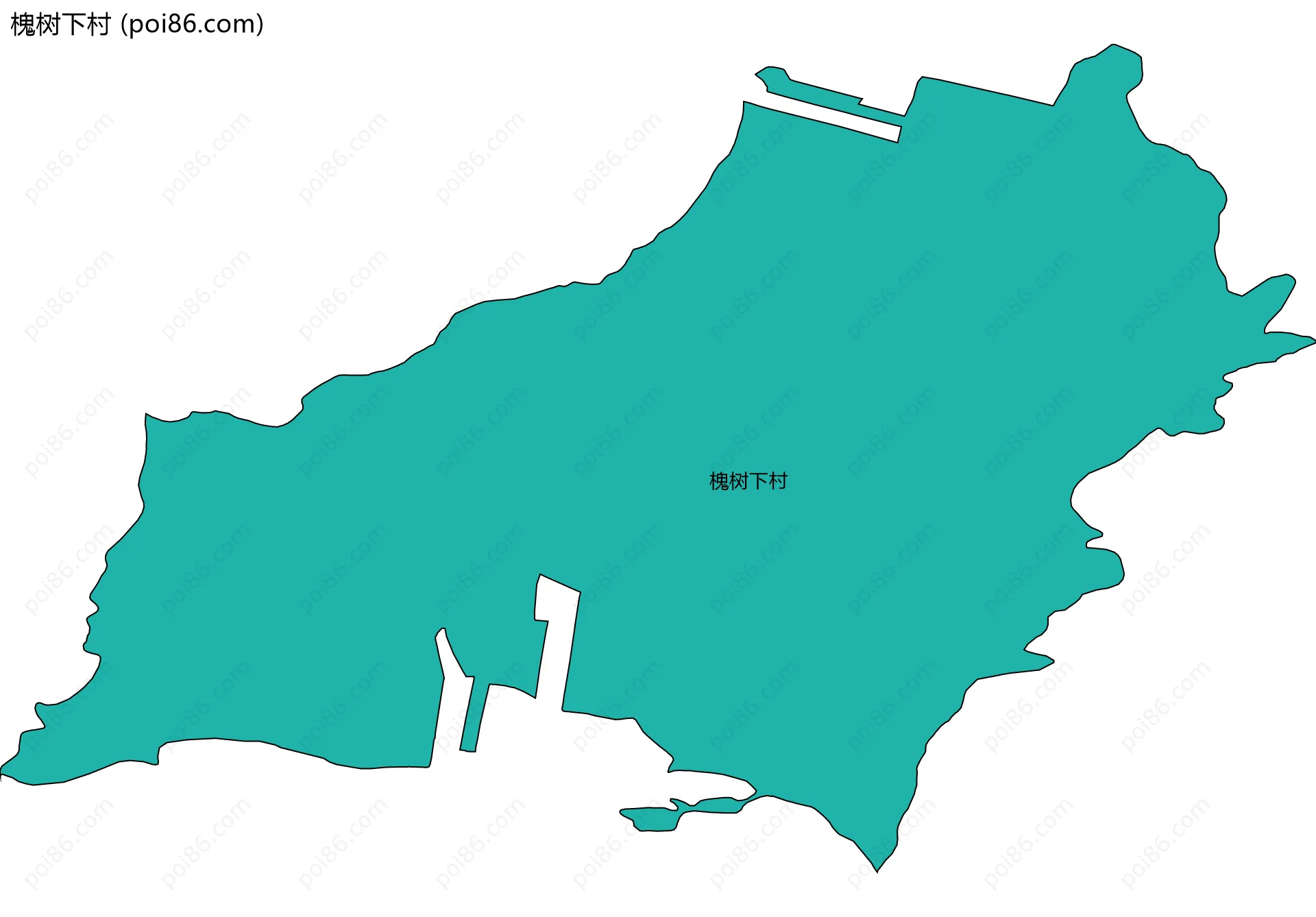 槐树下村边界地图